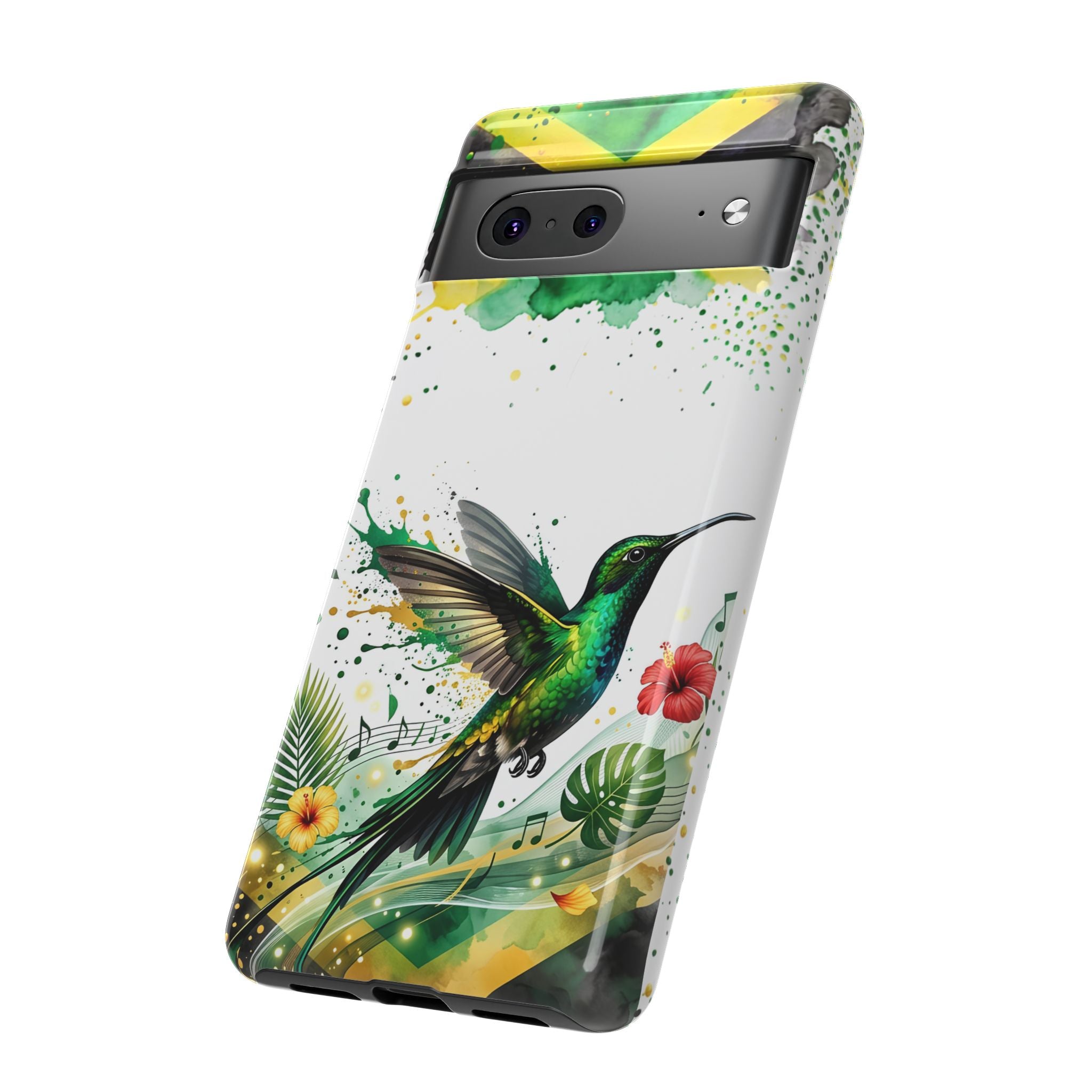 Hummingbird Jamaica Tough Phone Case – Tropical Floral Protective Cover