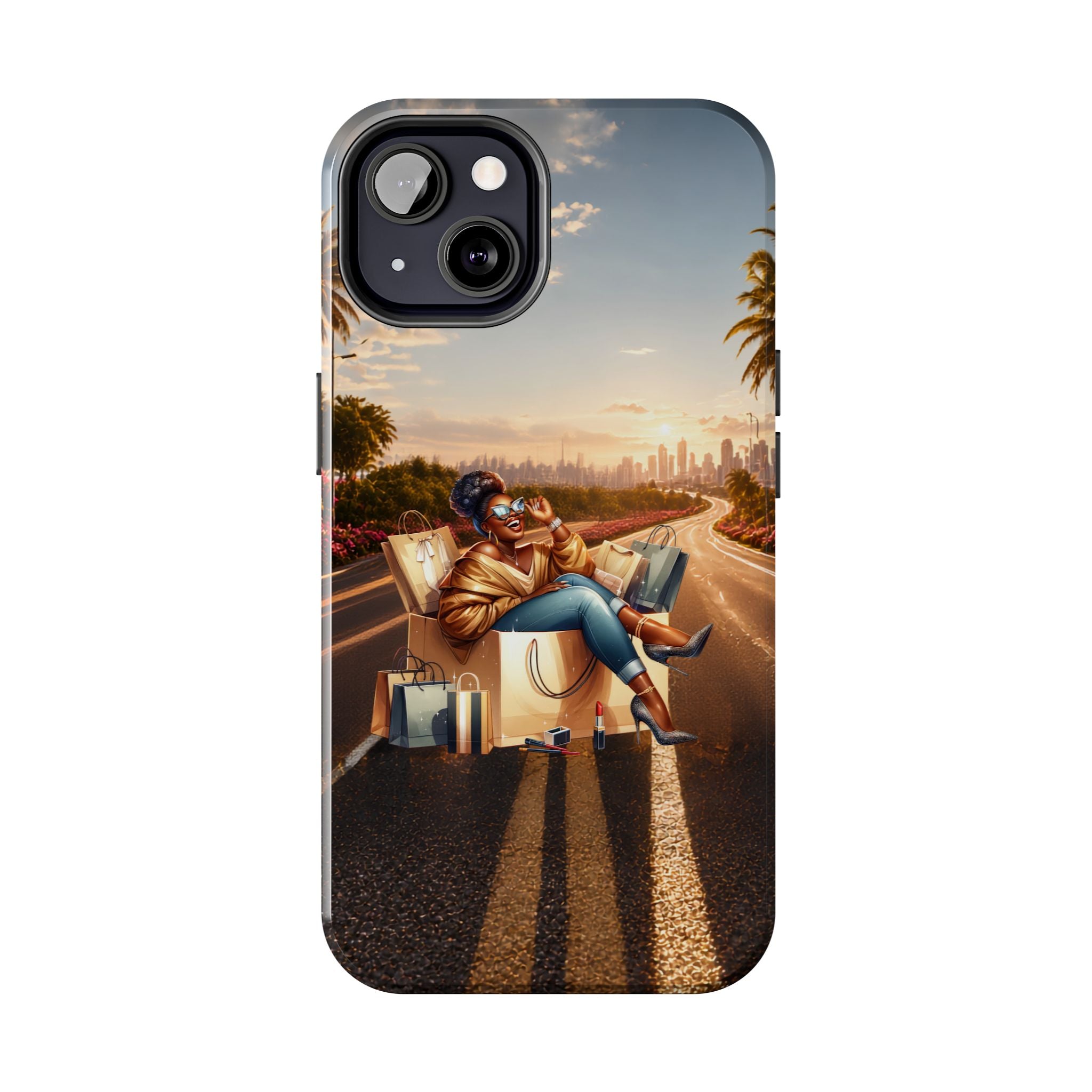 Sunset Roadtrip Tough Phone Case — Relaxed Traveler Design