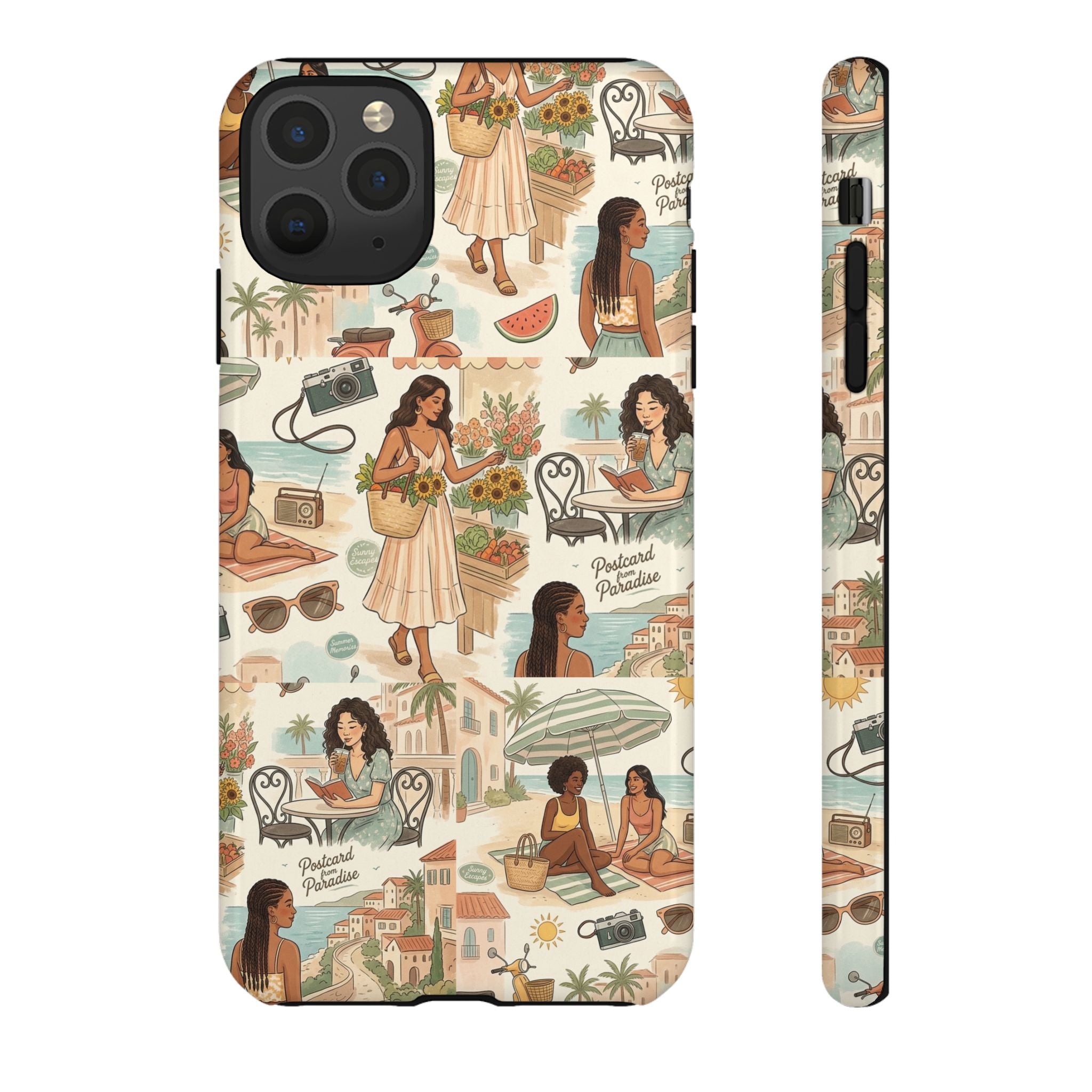Tropical Vacation Phone Case — Vintage Beach Women Pattern