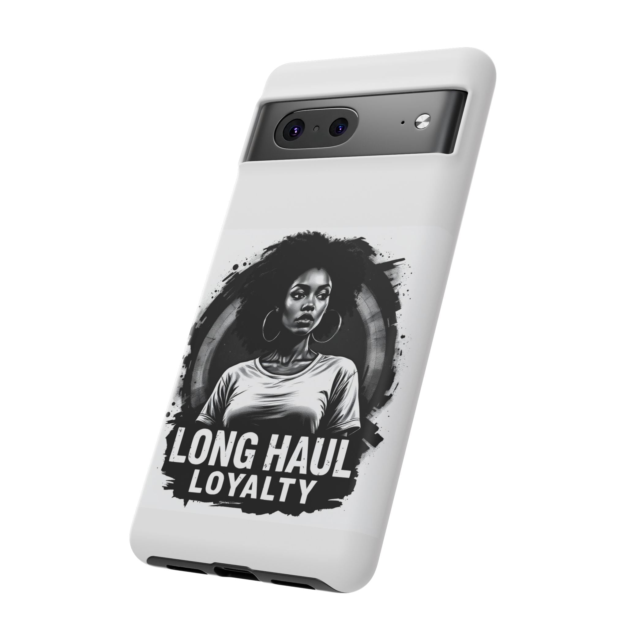 Phone Case — "Long Haul Loyalty" Black & White Portrait Protective Case