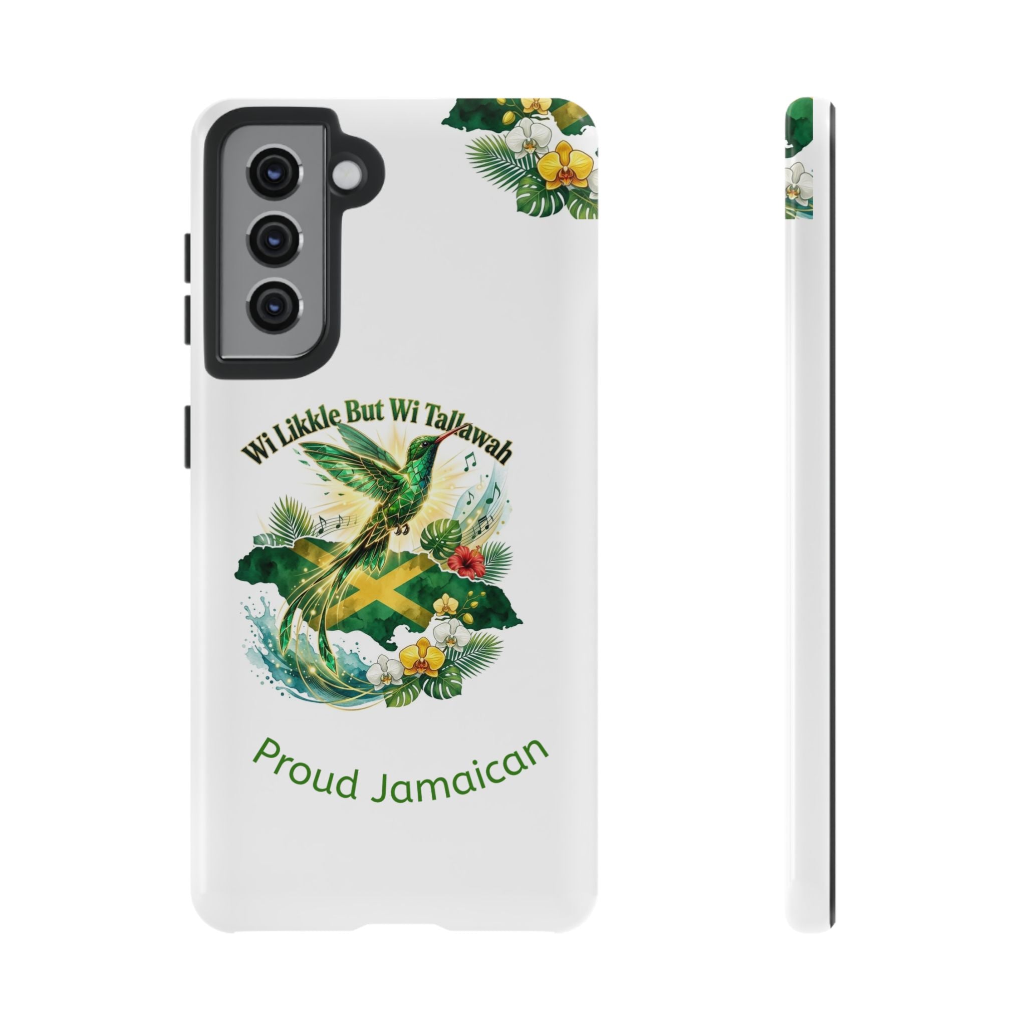 Jamaica Hummingbird Phone Case — “Wi Likkle But Wi Tallawah” Tropical Protective Cover