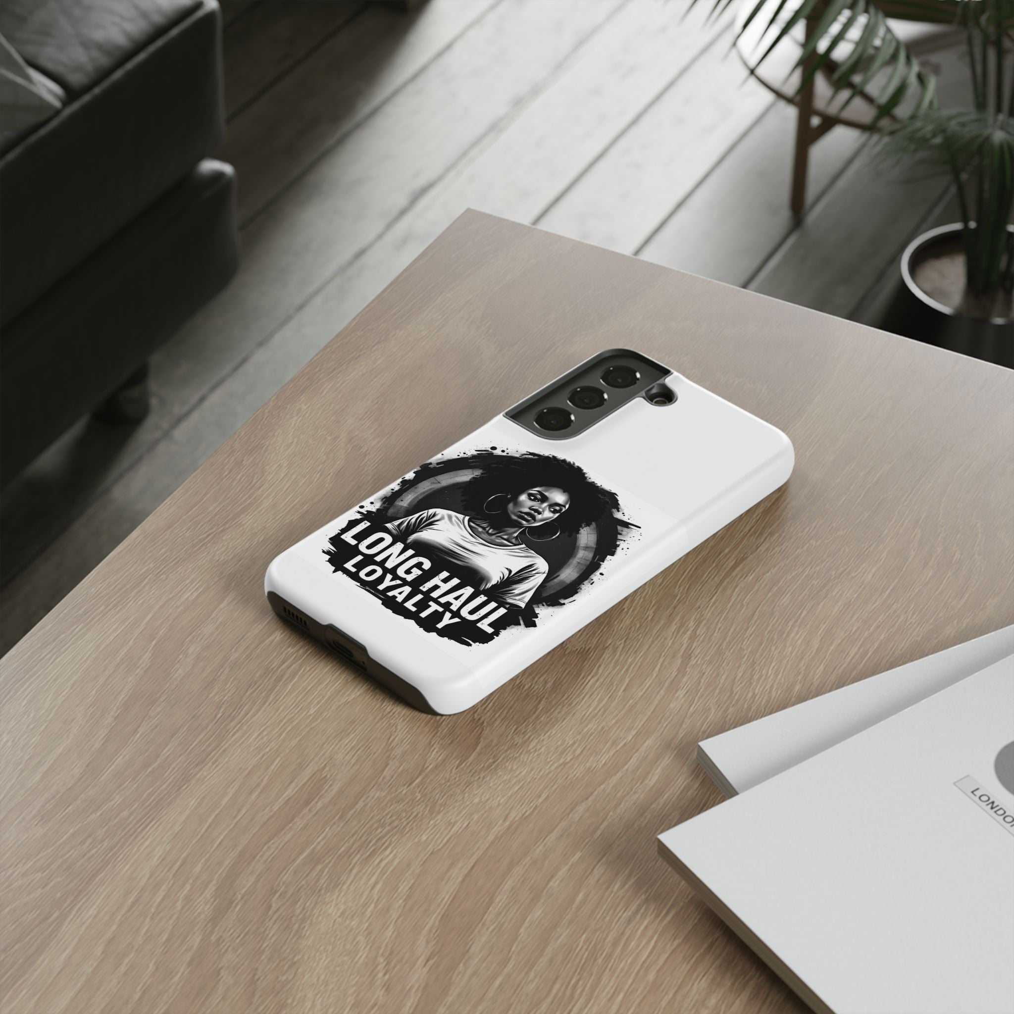 Phone Case — "Long Haul Loyalty" Black & White Portrait Protective Case