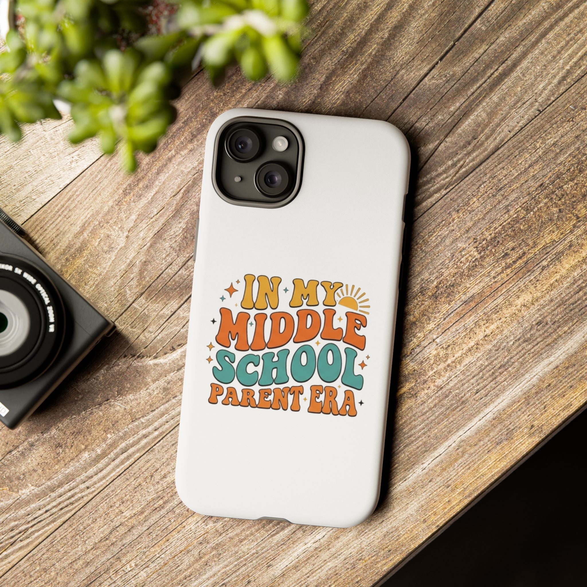 Middle School Parent Phone Case — "In My Middle School Parent Era" Retro Design