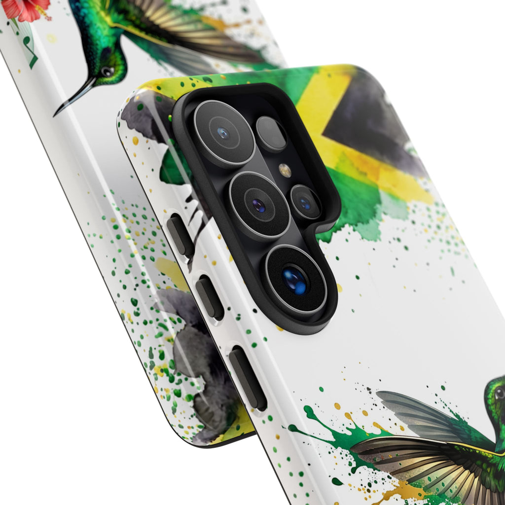 Hummingbird Jamaica Tough Phone Case – Tropical Floral Protective Cover