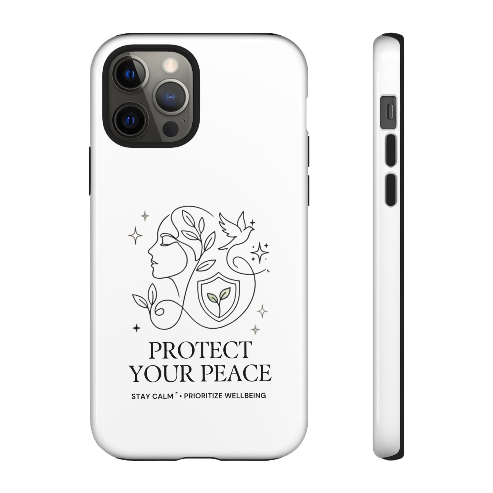 Protect Your Peace Phone Case – Minimalist Wellness iPhone Cover