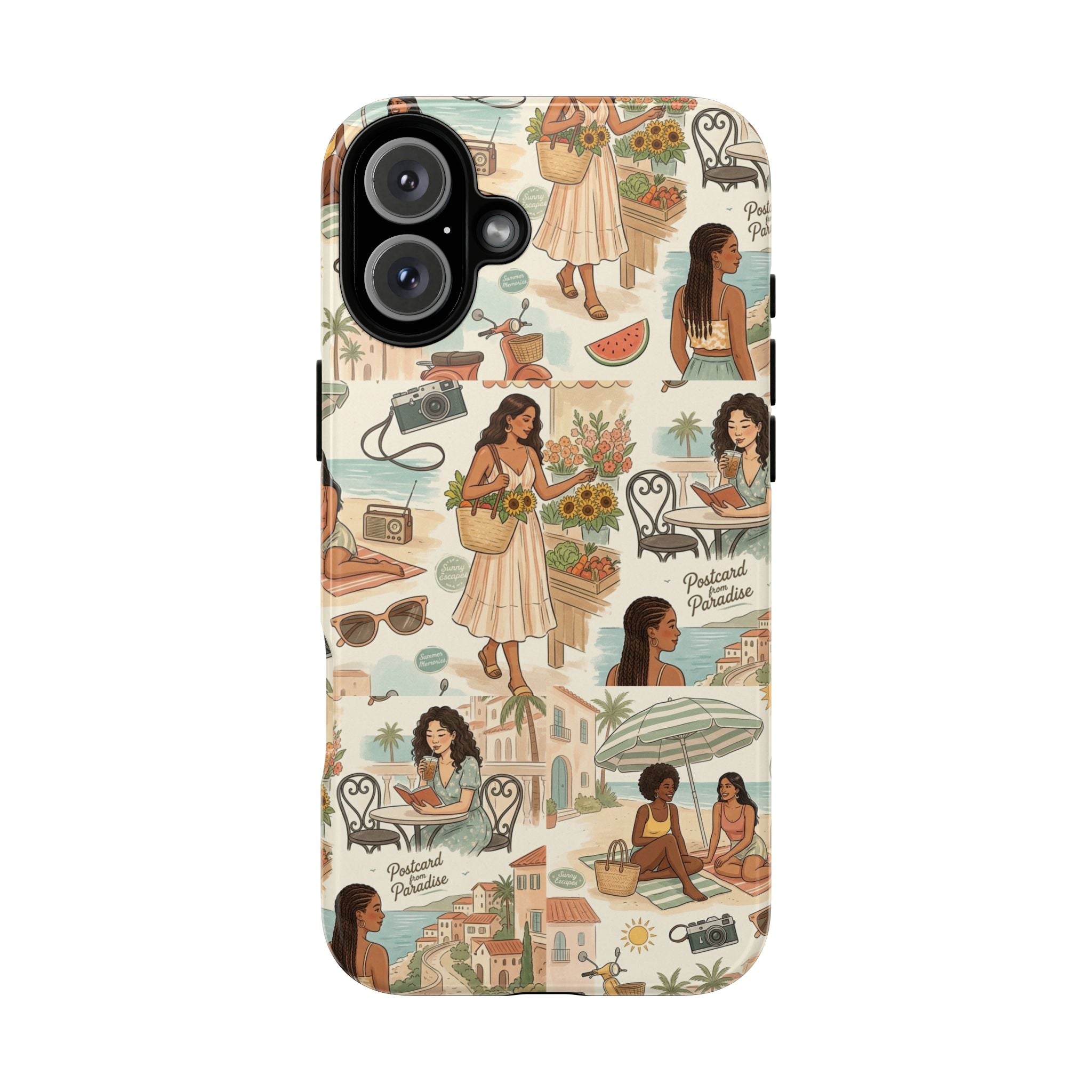 Tropical Vacation Phone Case — Vintage Beach Women Pattern