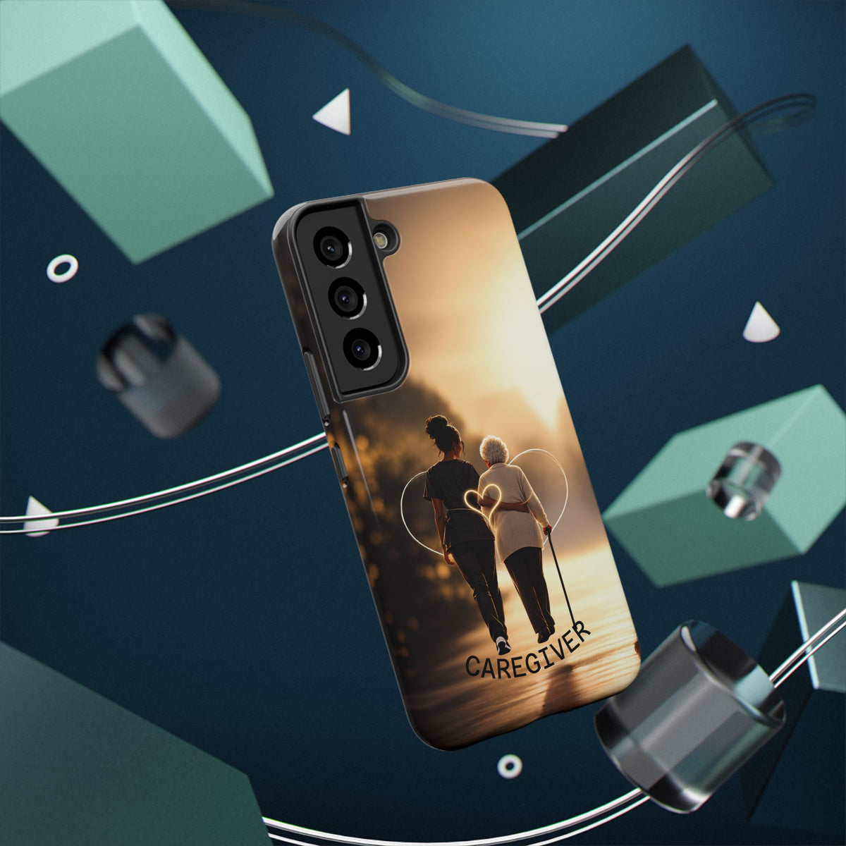 Caregiver Phone Case — Impact-Resistant Protective Case with Heart Design