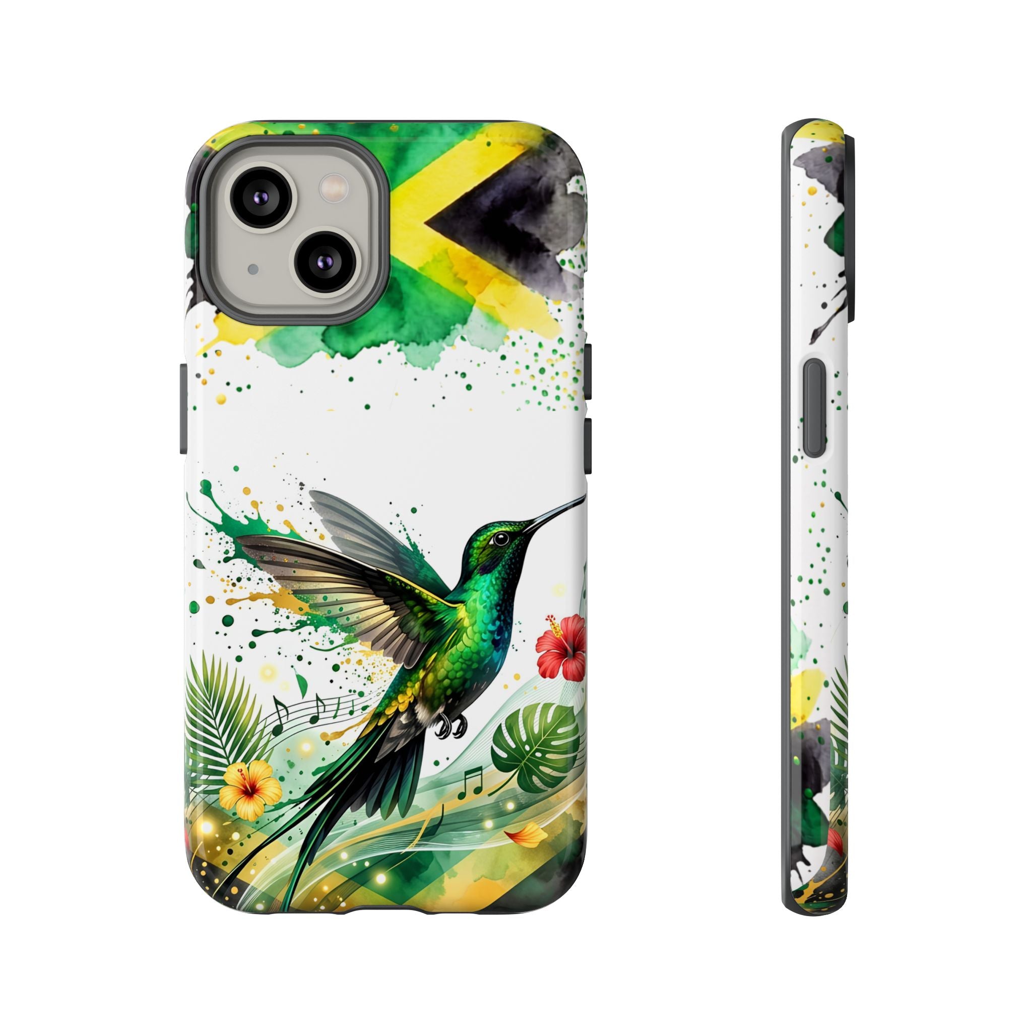 Hummingbird Jamaica Tough Phone Case – Tropical Floral Protective Cover