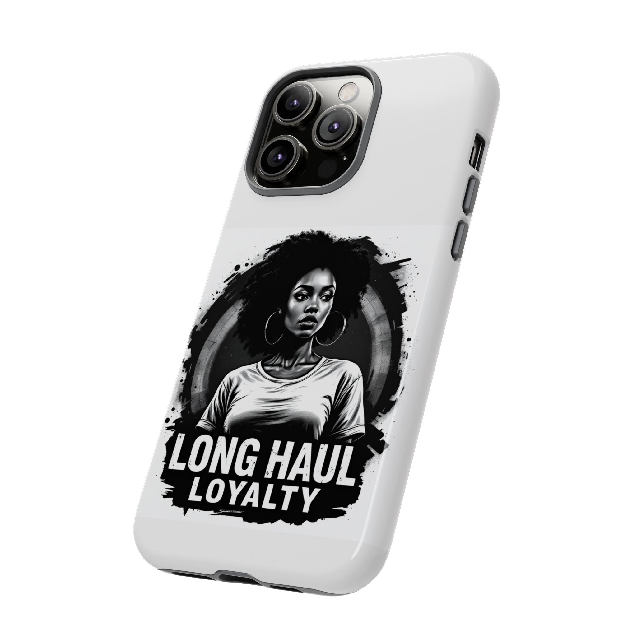 Phone Case — "Long Haul Loyalty" Black & White Portrait Protective Case