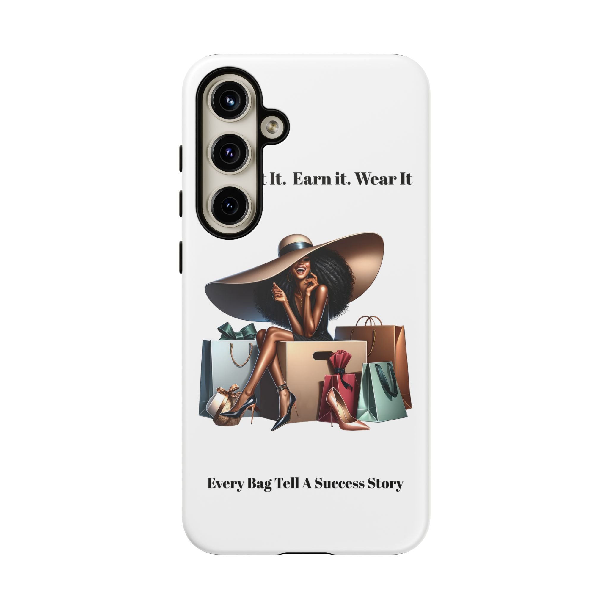 Phone Case - "Manifest It. Earn It. Wear It." Chic Shopper Design