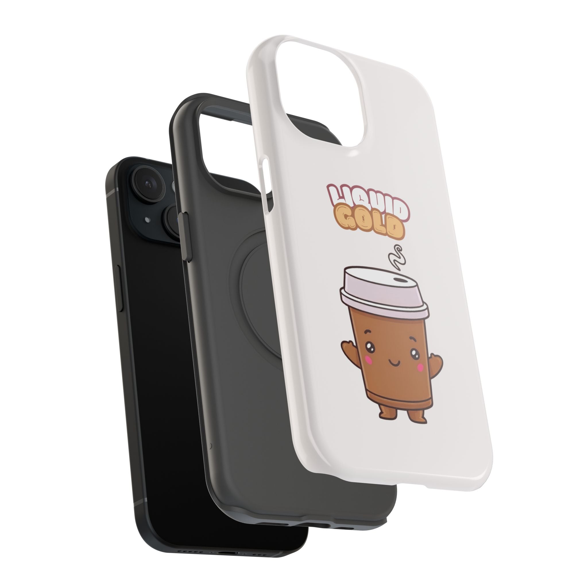 Coffee Cup Phone Case – “Liquid Gold” Cute Kawaii Espresso Impact-Resistant Case