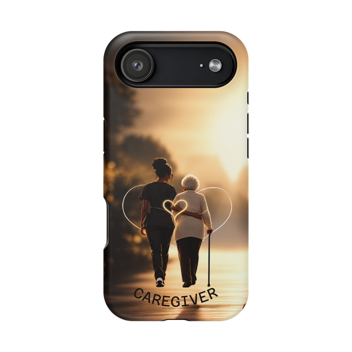 Caregiver Phone Case — Impact-Resistant Protective Case with Heart Design