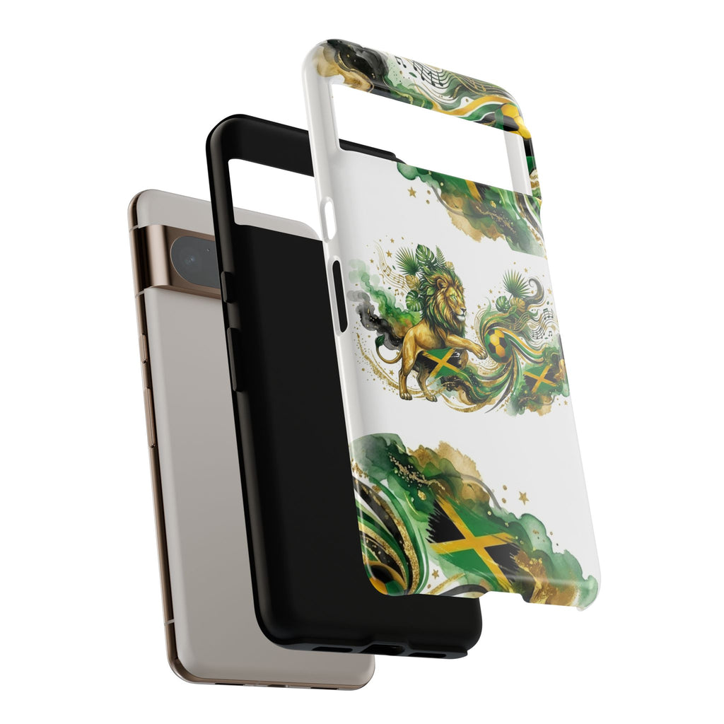 Jamaica Lion Phone Case — Jamaican Flag Rasta Protective Tough Case