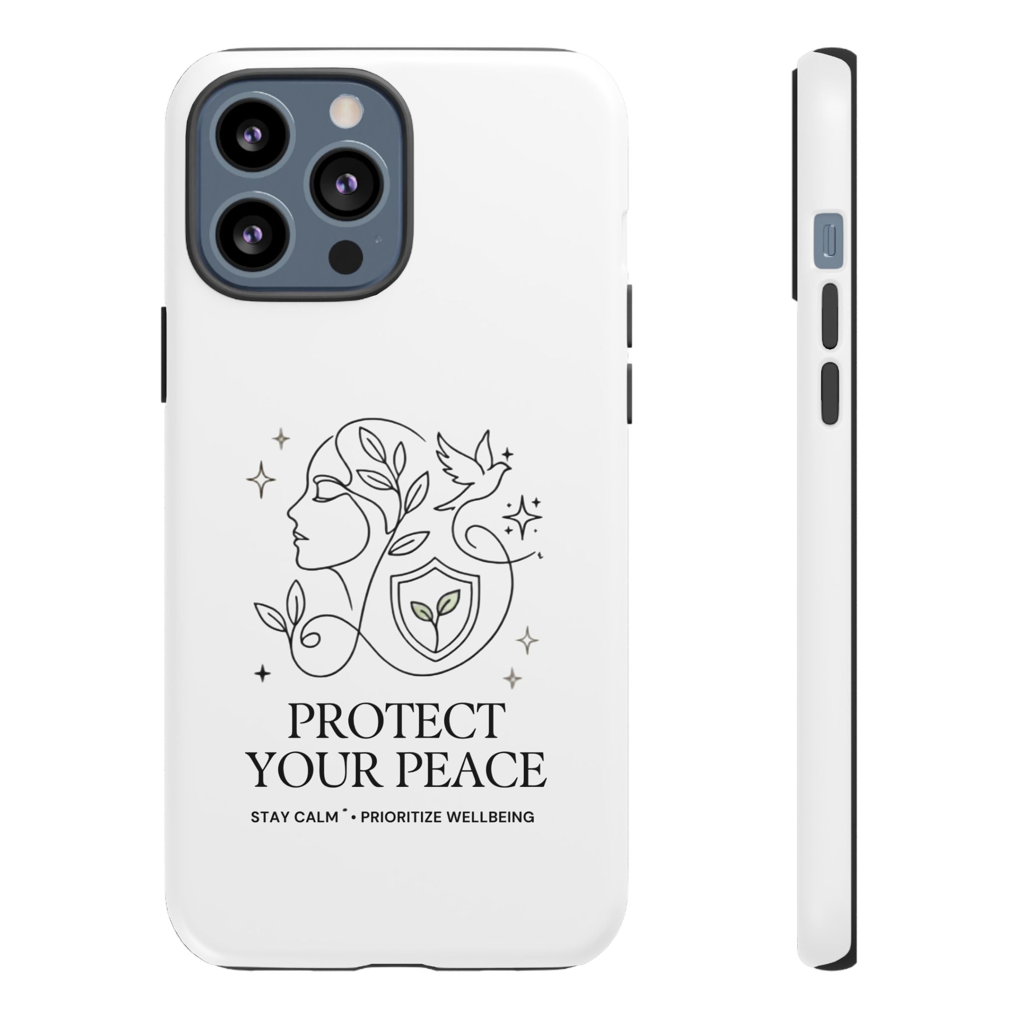 Protect Your Peace Phone Case – Minimalist Wellness iPhone Cover