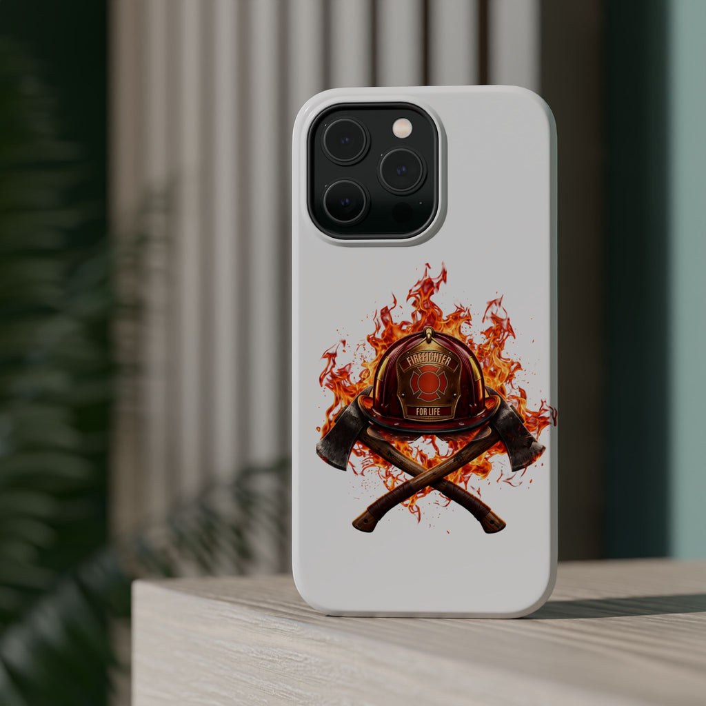 Firefighter Helmet Flames Phone Case — Station 117 Magnetic Impact-Resistant Case