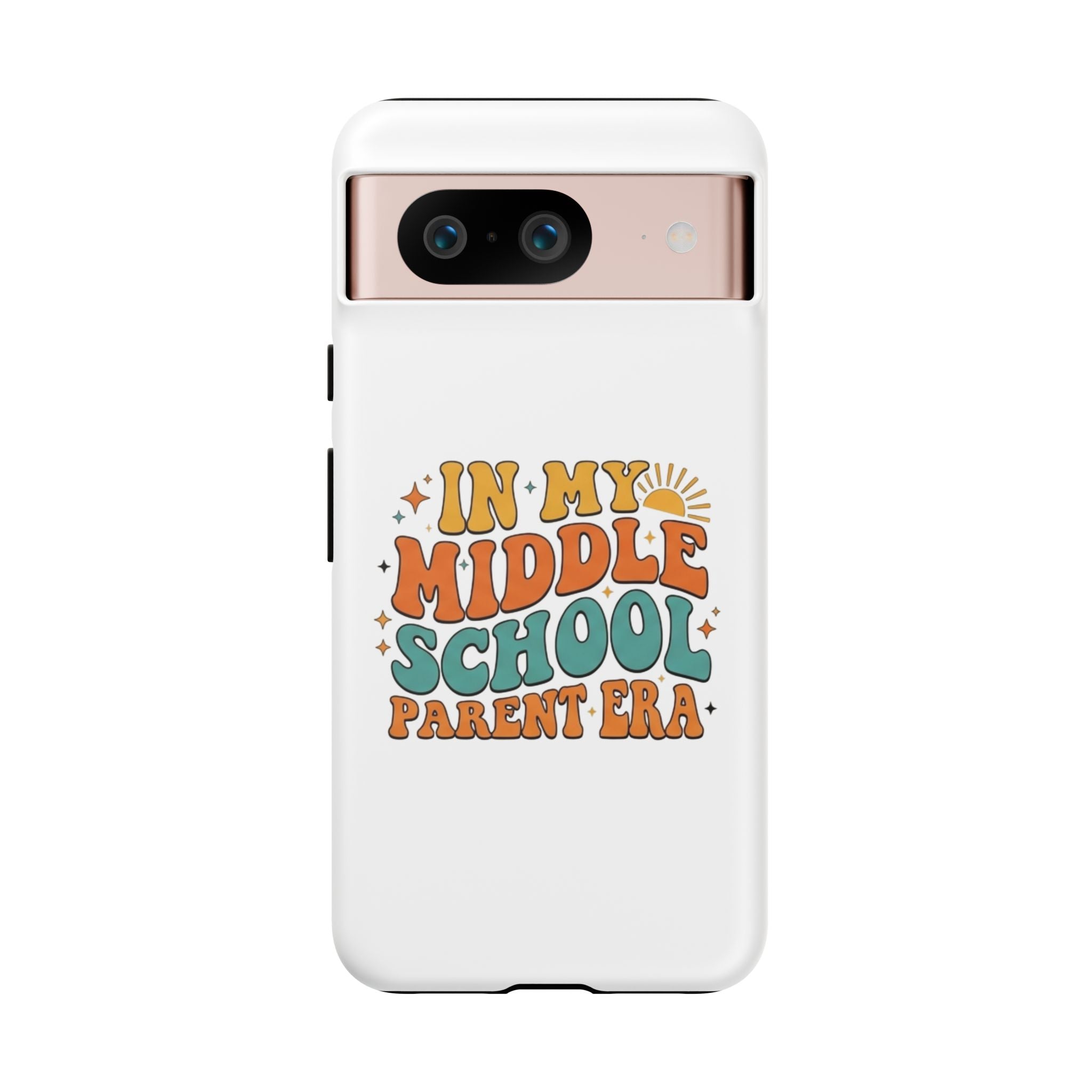 Middle School Parent Phone Case — "In My Middle School Parent Era" Retro Design
