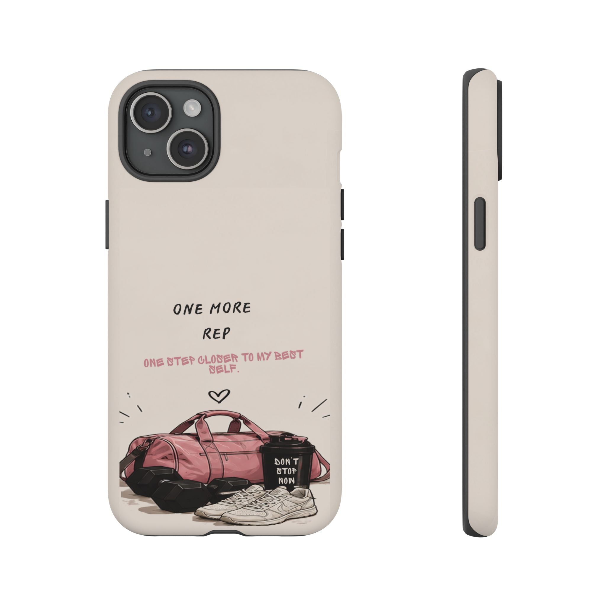 Gym Phone Case — "One More Rep" Workout Duffle & Sneakers Protective Case