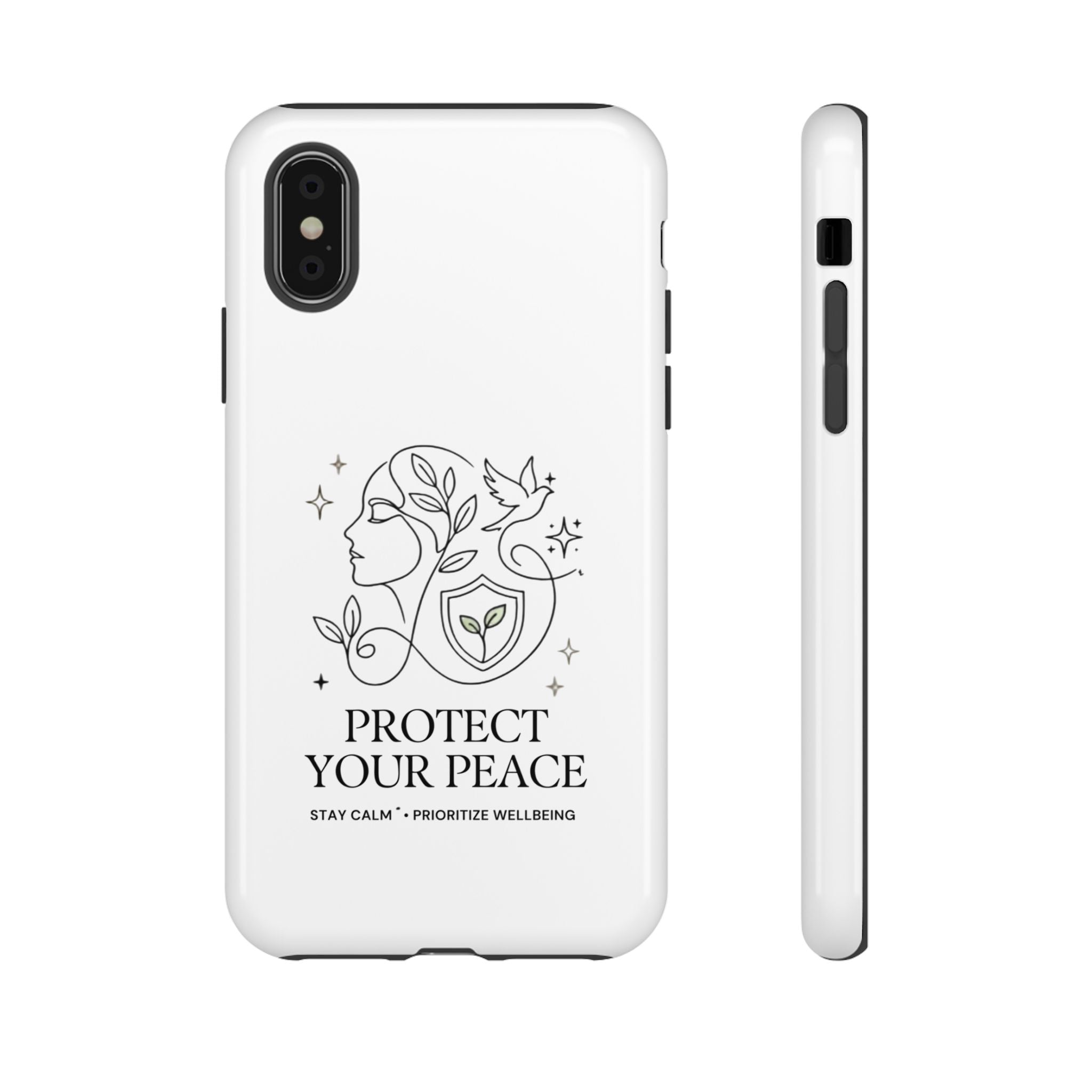 Protect Your Peace Phone Case – Minimalist Wellness iPhone Cover