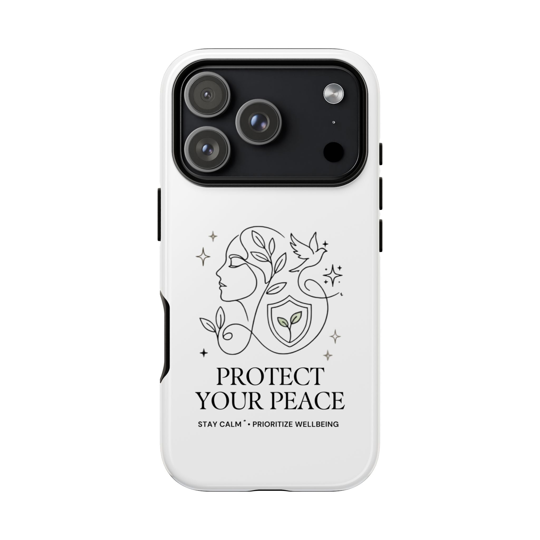 Protect Your Peace Phone Case – Minimalist Wellness iPhone Cover