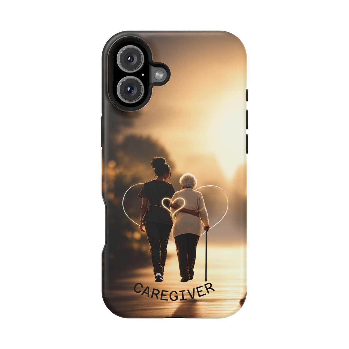 Caregiver Phone Case — Impact-Resistant Protective Case with Heart Design