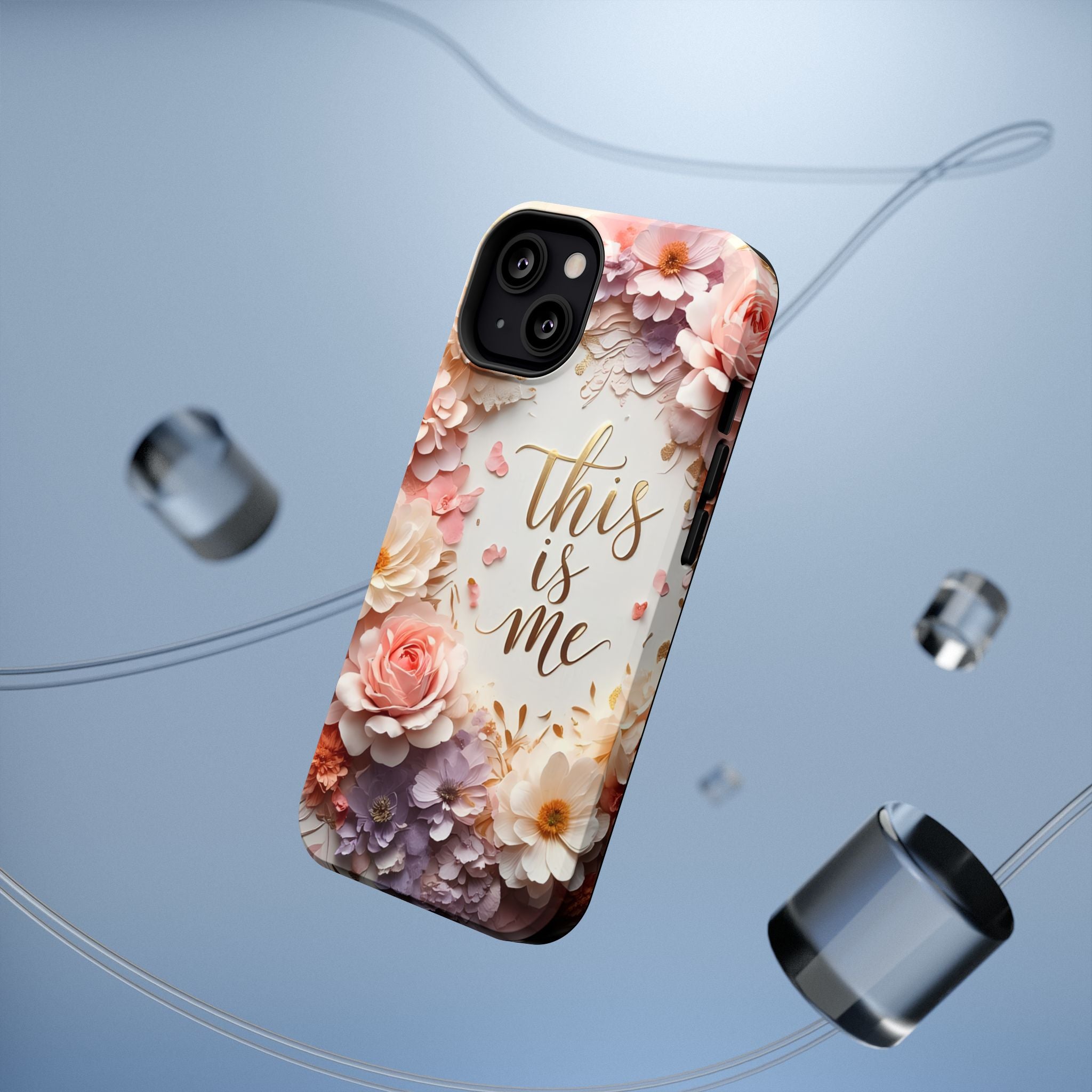 Floral "This Is Me" Phone Case — Impact-Resistant Floral Protective Cover
