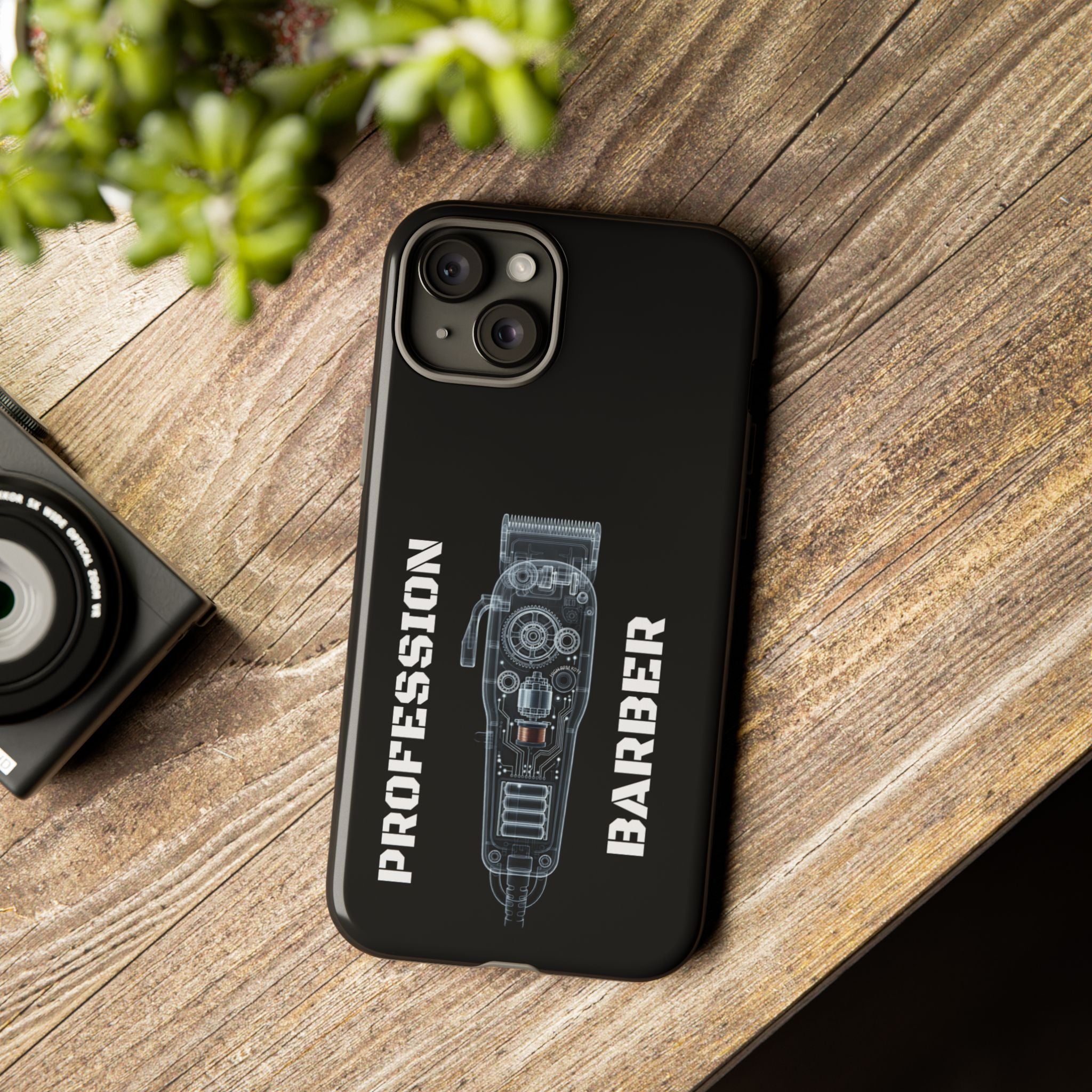Barber Clip Cord X‑Ray Tough Phone Case – Professional Barber Gift