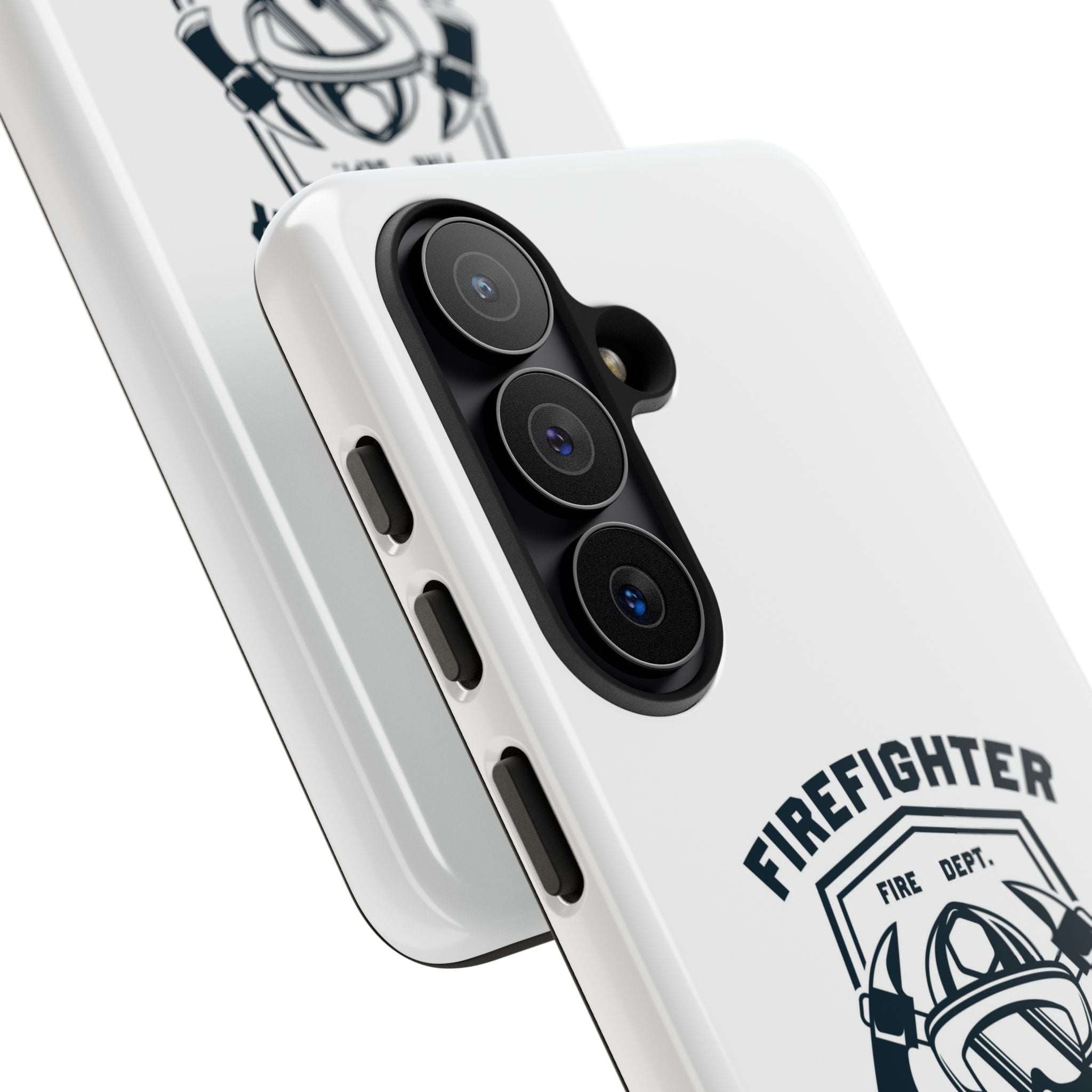 Firefighter Tough Phone Case — Fire Dept Helmet & Axes Protective Cover