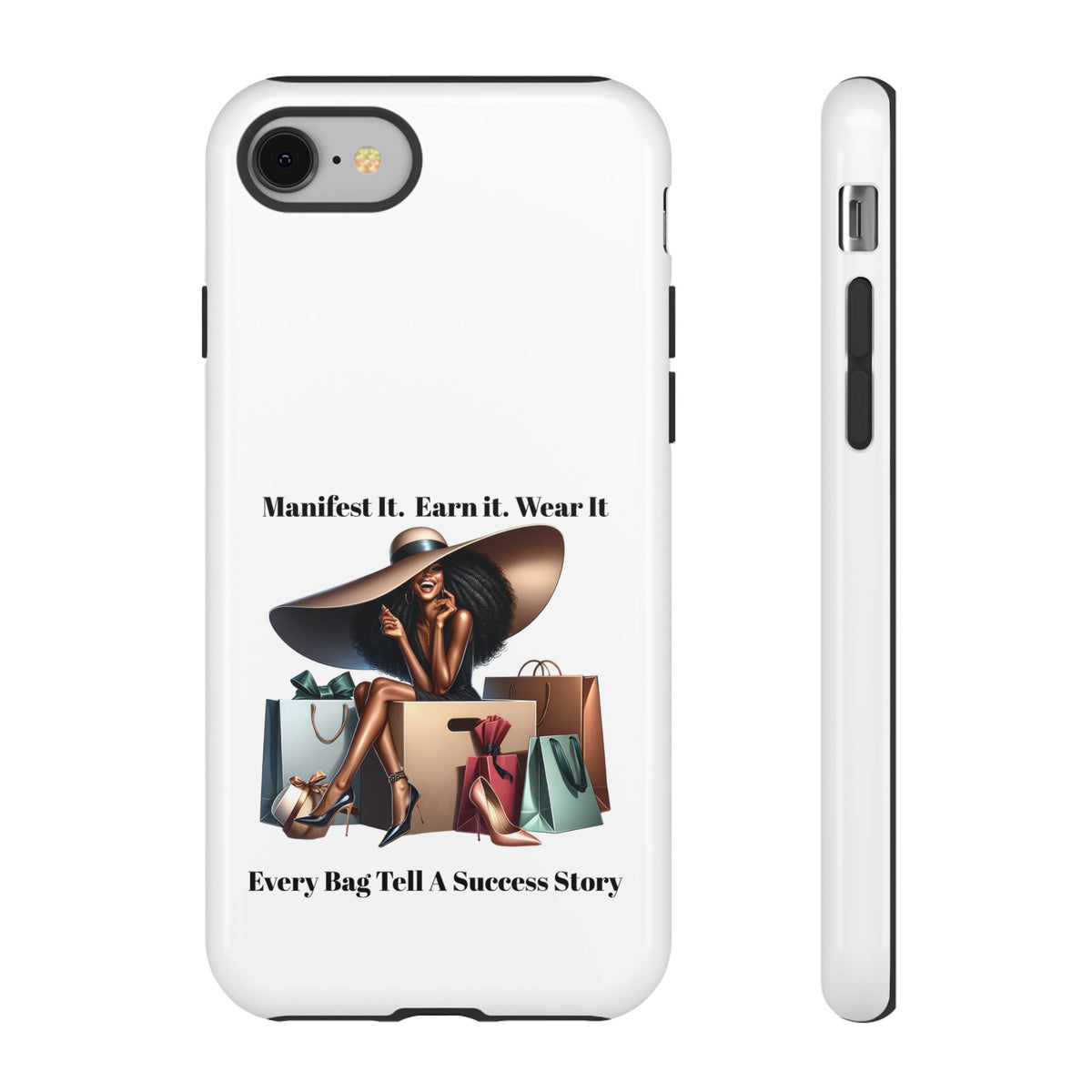 Phone Case - "Manifest It. Earn It. Wear It." Chic Shopper Design