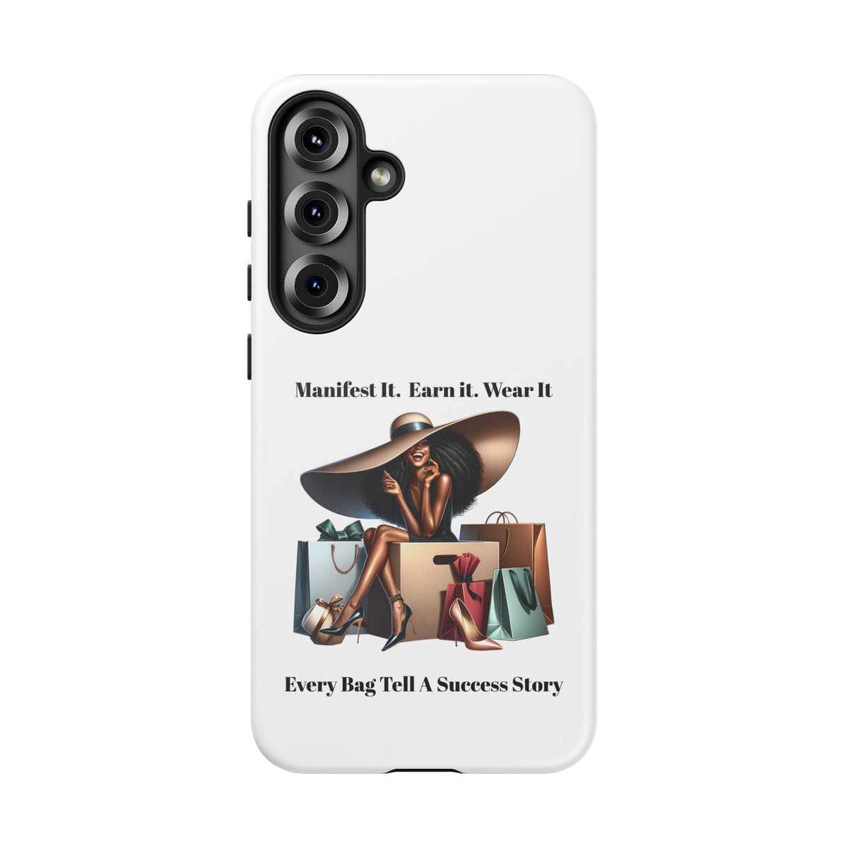Phone Case - "Manifest It. Earn It. Wear It." Chic Shopper Design