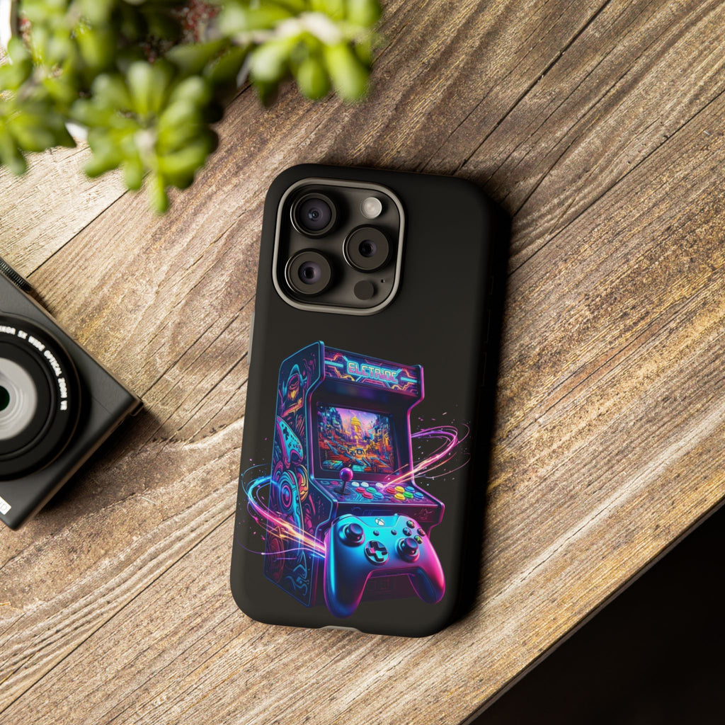 Retro Arcade Phone Case — Neon Gaming Controller Design