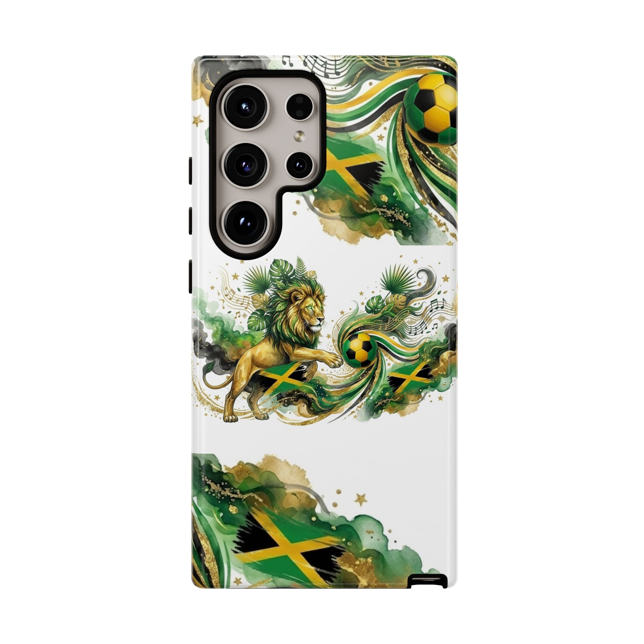 Jamaica Lion Phone Case — Jamaican Flag Rasta Protective Tough Case