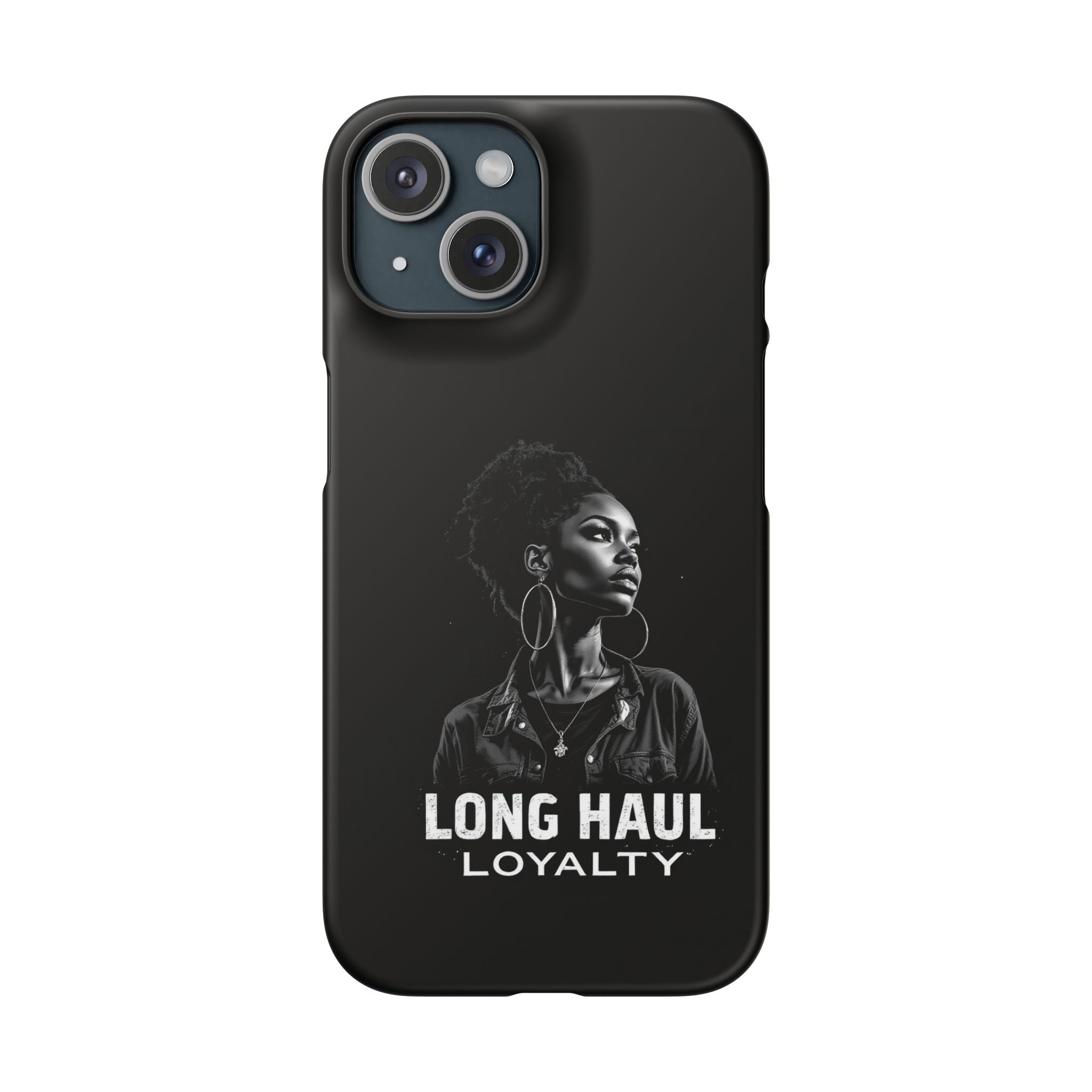 Phone Case — "Long Haul Loyalty" Black Portrait Snap Case