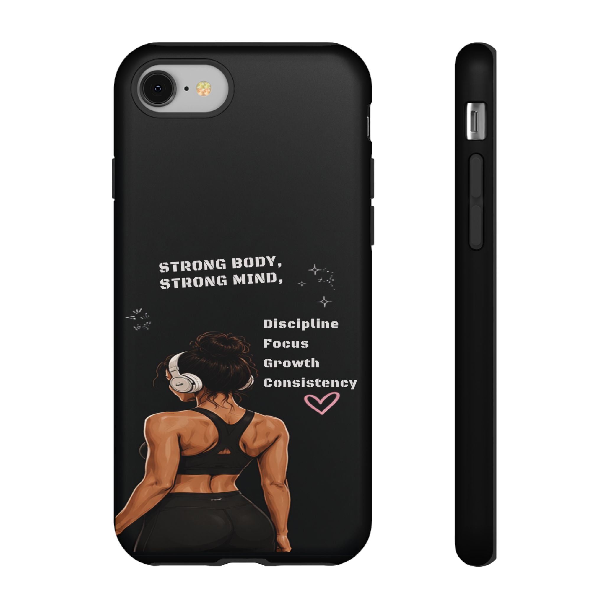 Strong Body, Strong Mind Phone Case — Motivational Fitness Protective Case