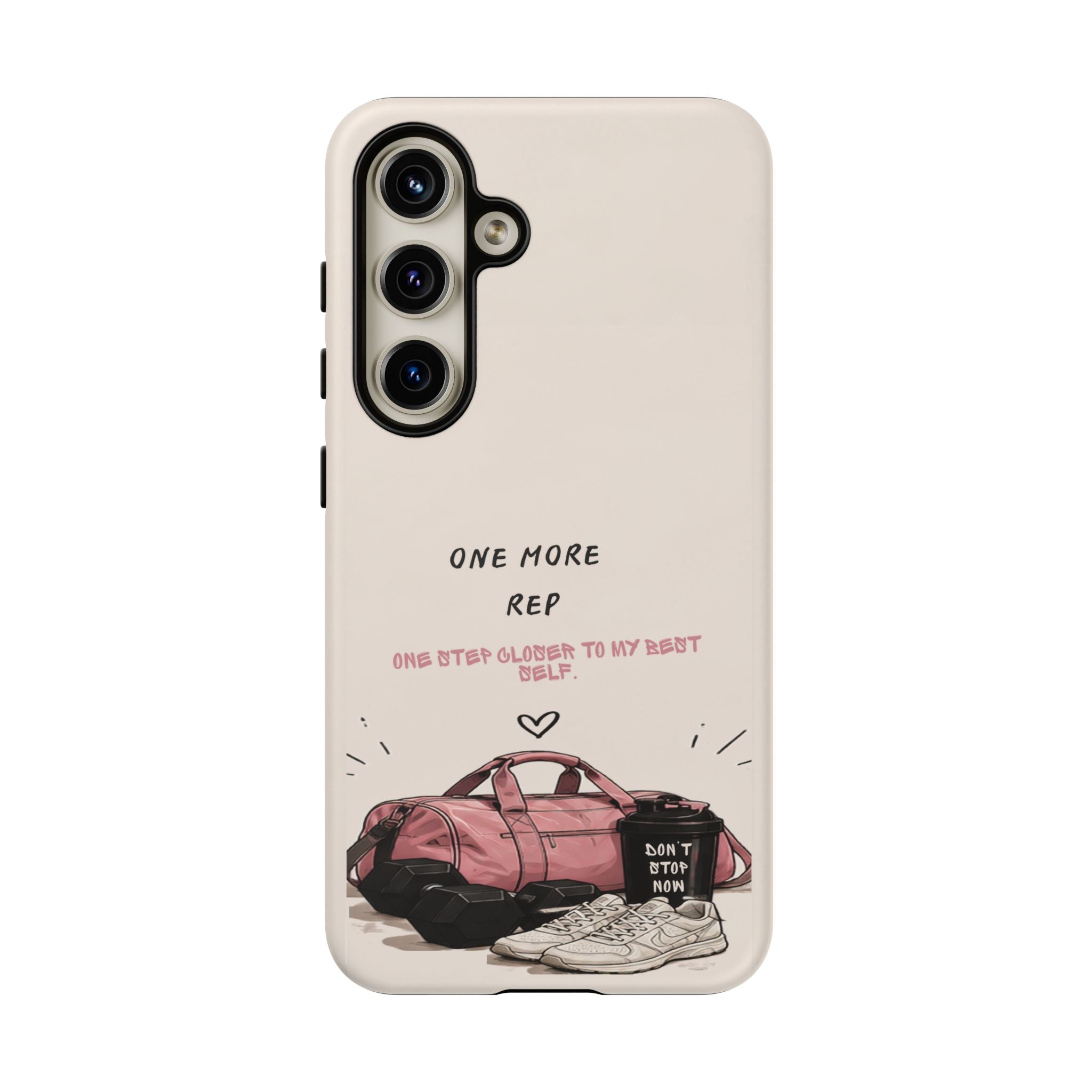 Gym Phone Case — "One More Rep" Workout Duffle & Sneakers Protective Case
