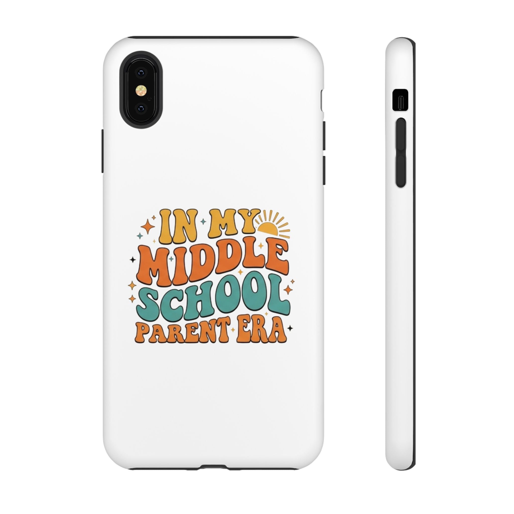 Middle School Parent Phone Case — "In My Middle School Parent Era" Retro Design