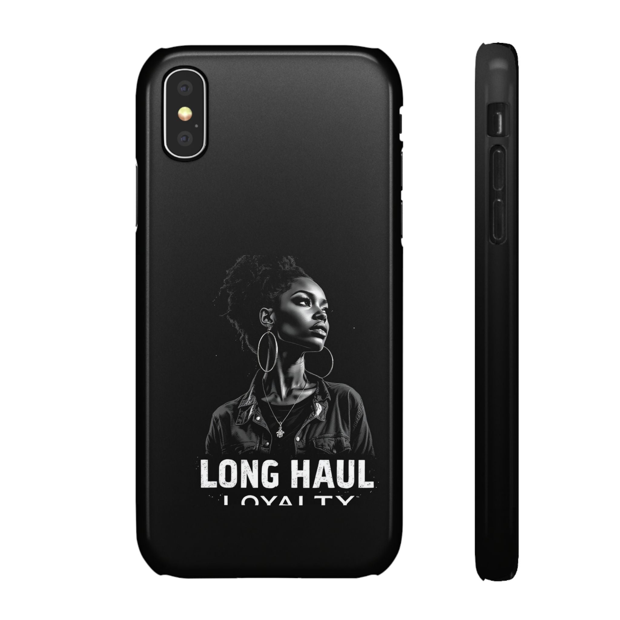 Phone Case — "Long Haul Loyalty" Black Portrait Snap Case