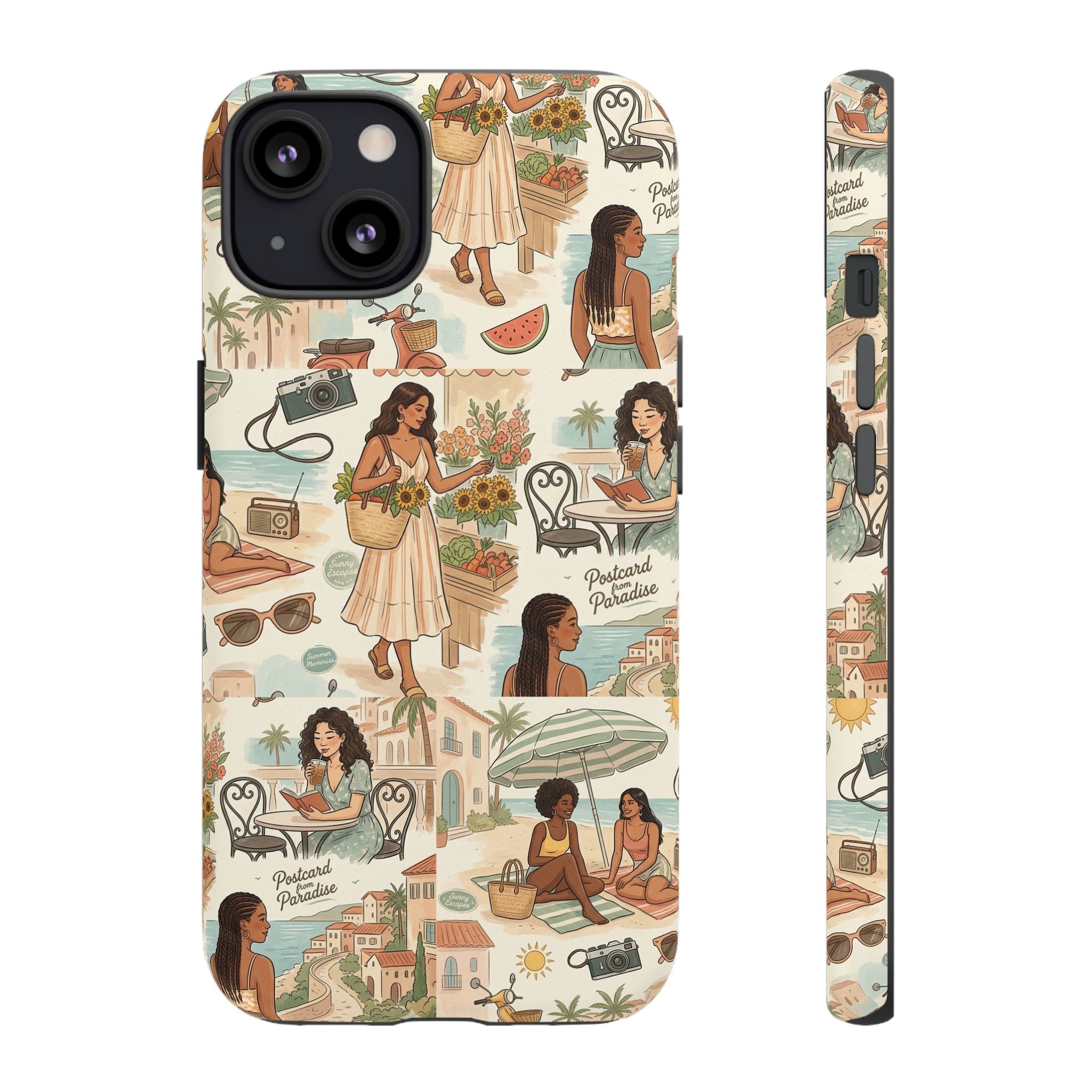 Tropical Vacation Phone Case — Vintage Beach Women Pattern