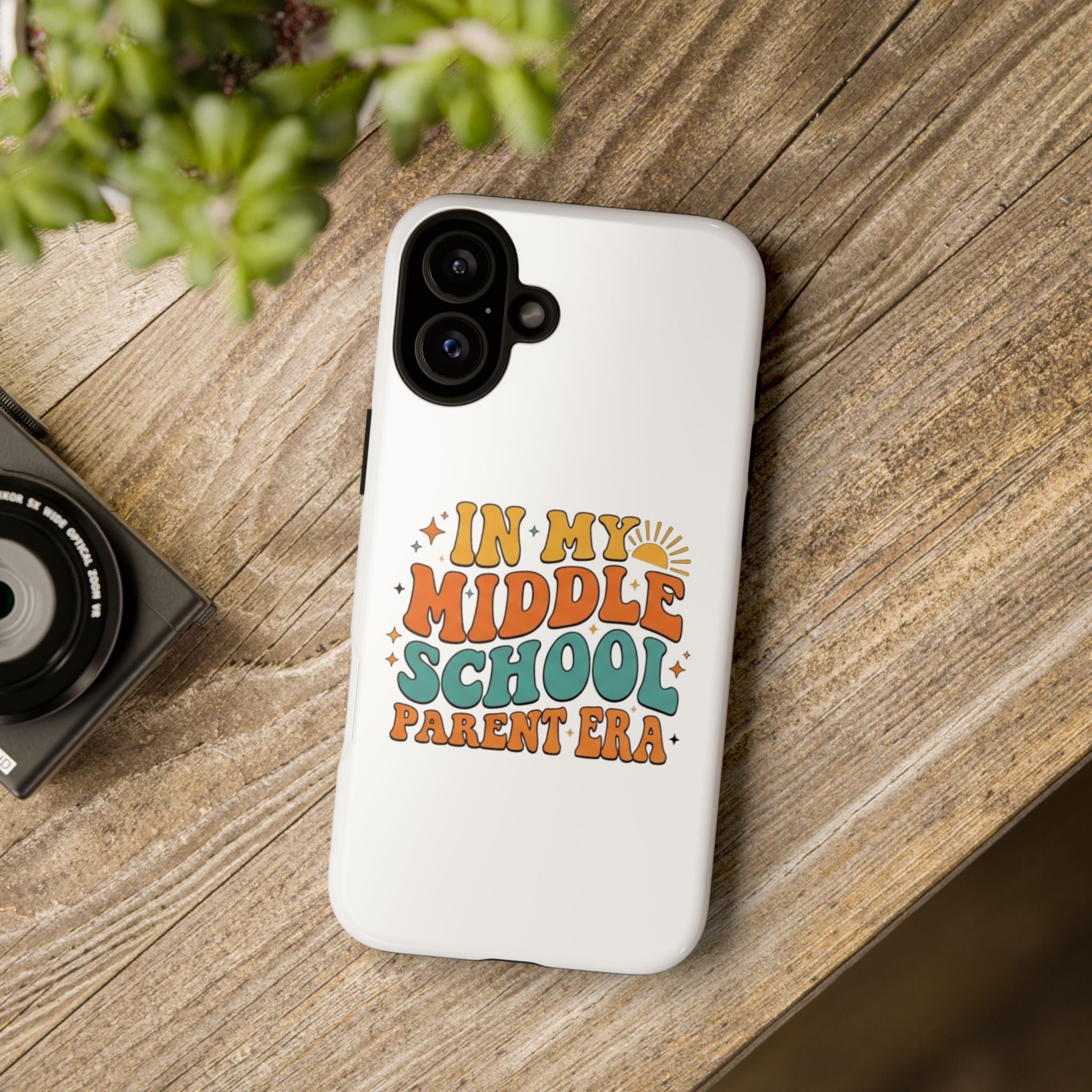 Middle School Parent Phone Case — "In My Middle School Parent Era" Retro Design