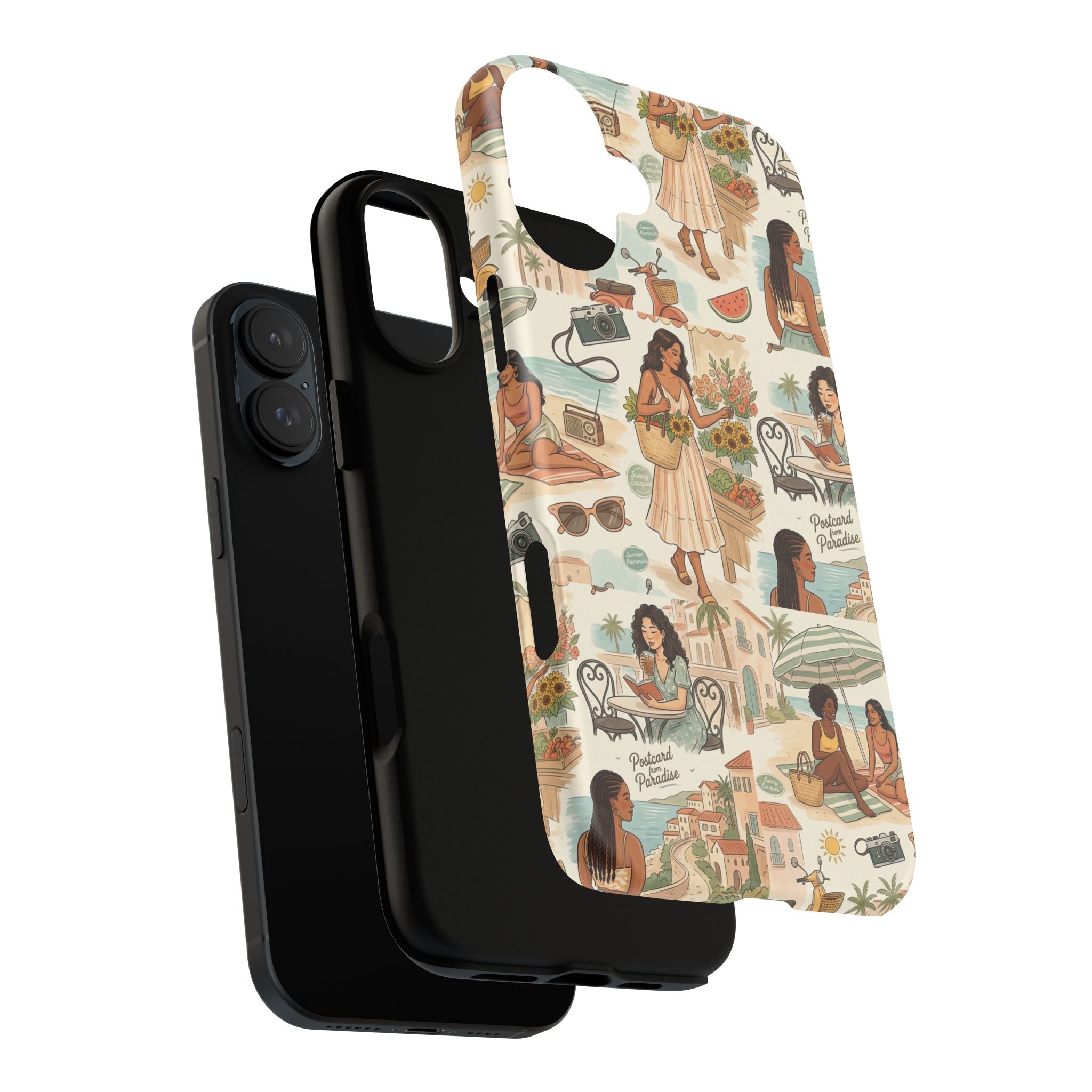 Tropical Vacation Phone Case — Vintage Beach Women Pattern