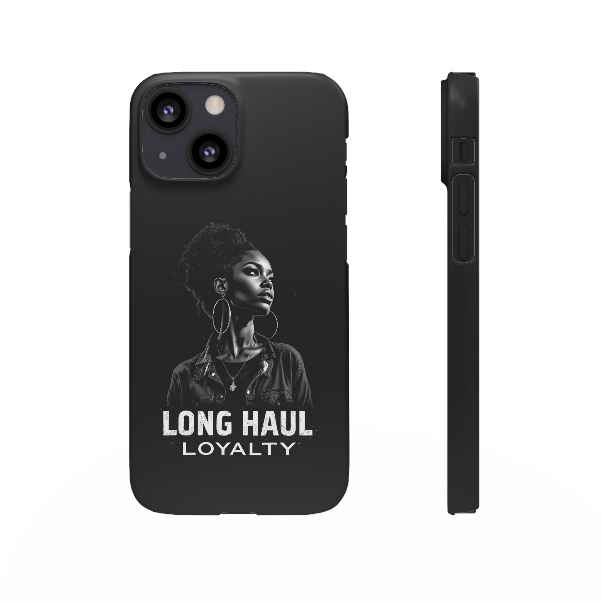 Phone Case — "Long Haul Loyalty" Black Portrait Snap Case