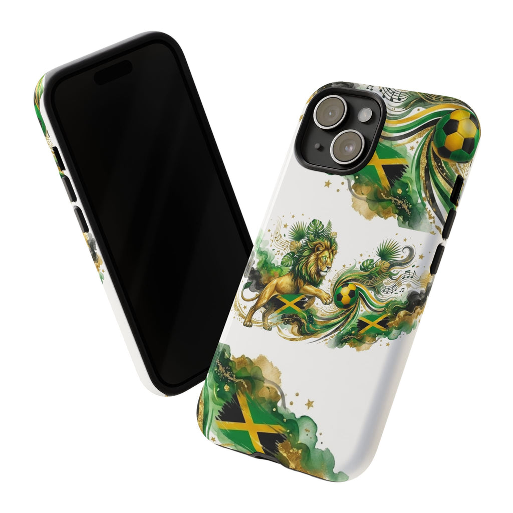 Jamaica Lion Phone Case — Jamaican Flag Rasta Protective Tough Case
