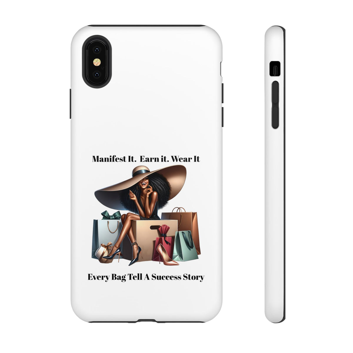Phone Case - "Manifest It. Earn It. Wear It." Chic Shopper Design