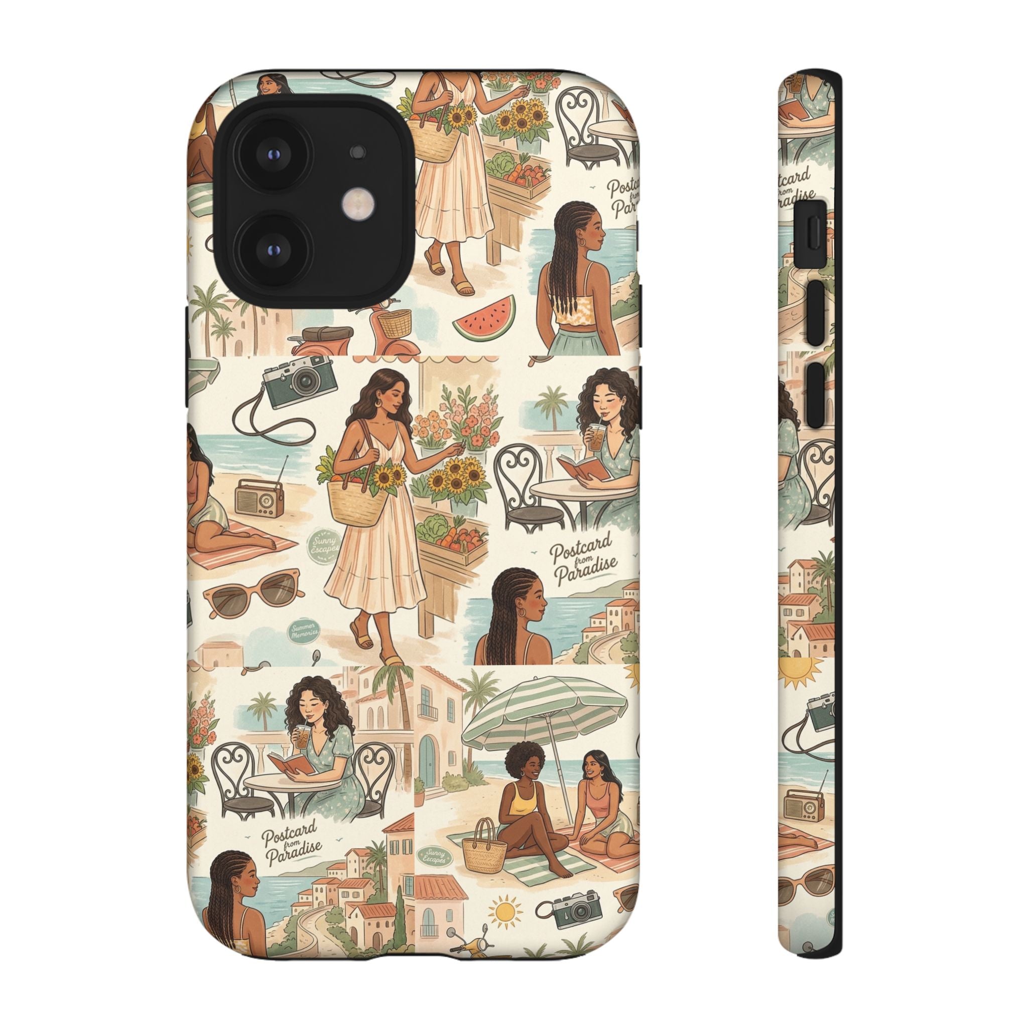 Tropical Vacation Phone Case — Vintage Beach Women Pattern