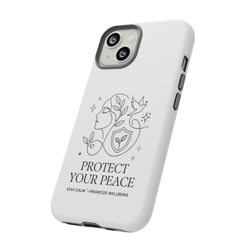 Protect Your Peace Phone Case – Minimalist Wellness iPhone Cover