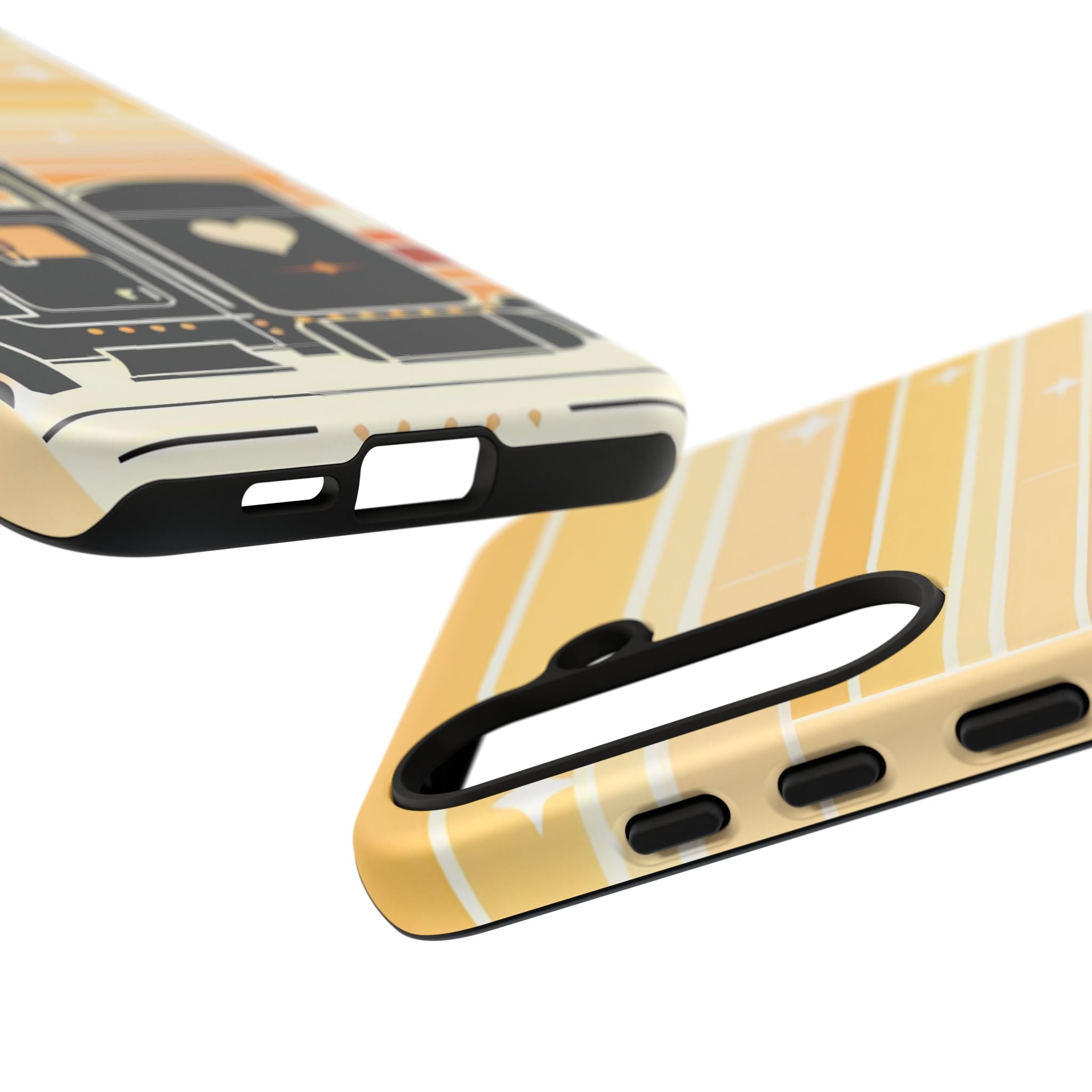 Trucker Heart Phone Case — Retro Semi Truck Protective Phone Cover