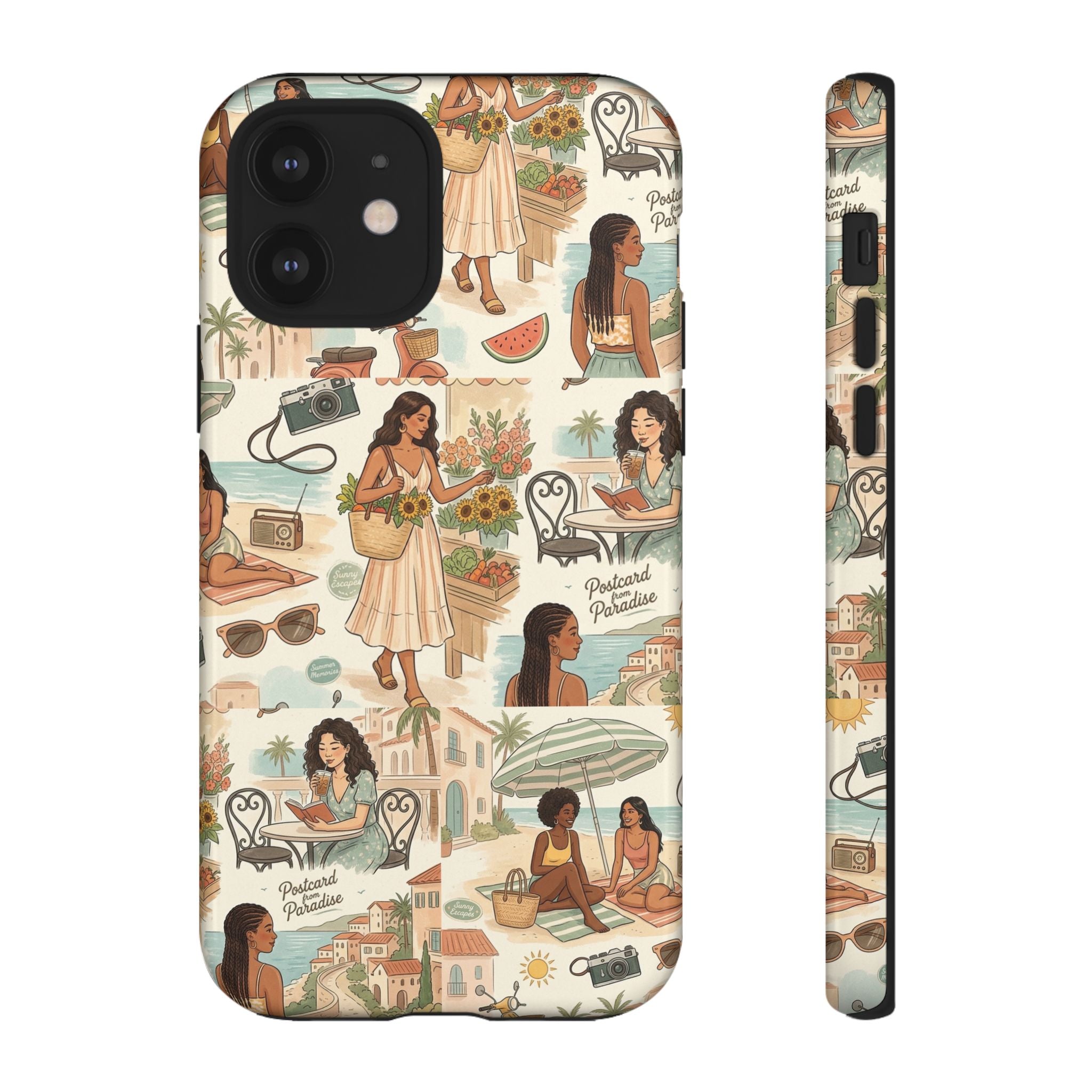 Tropical Vacation Phone Case — Vintage Beach Women Pattern