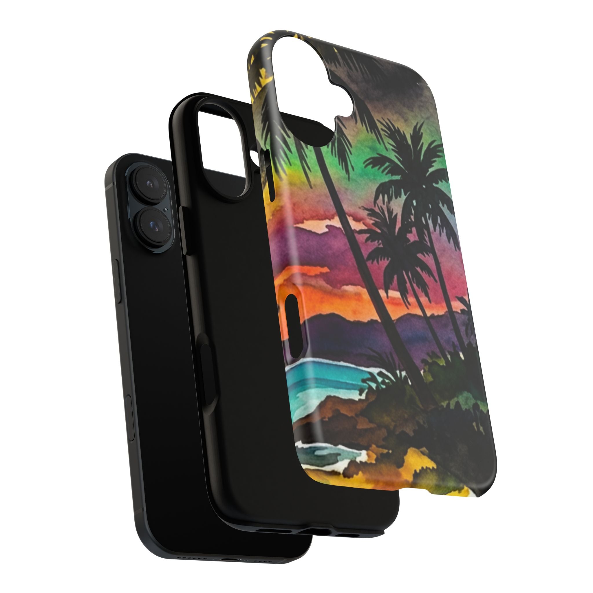 Tropical Sunset Phone Case – Palm Tree Beach Protective Cover