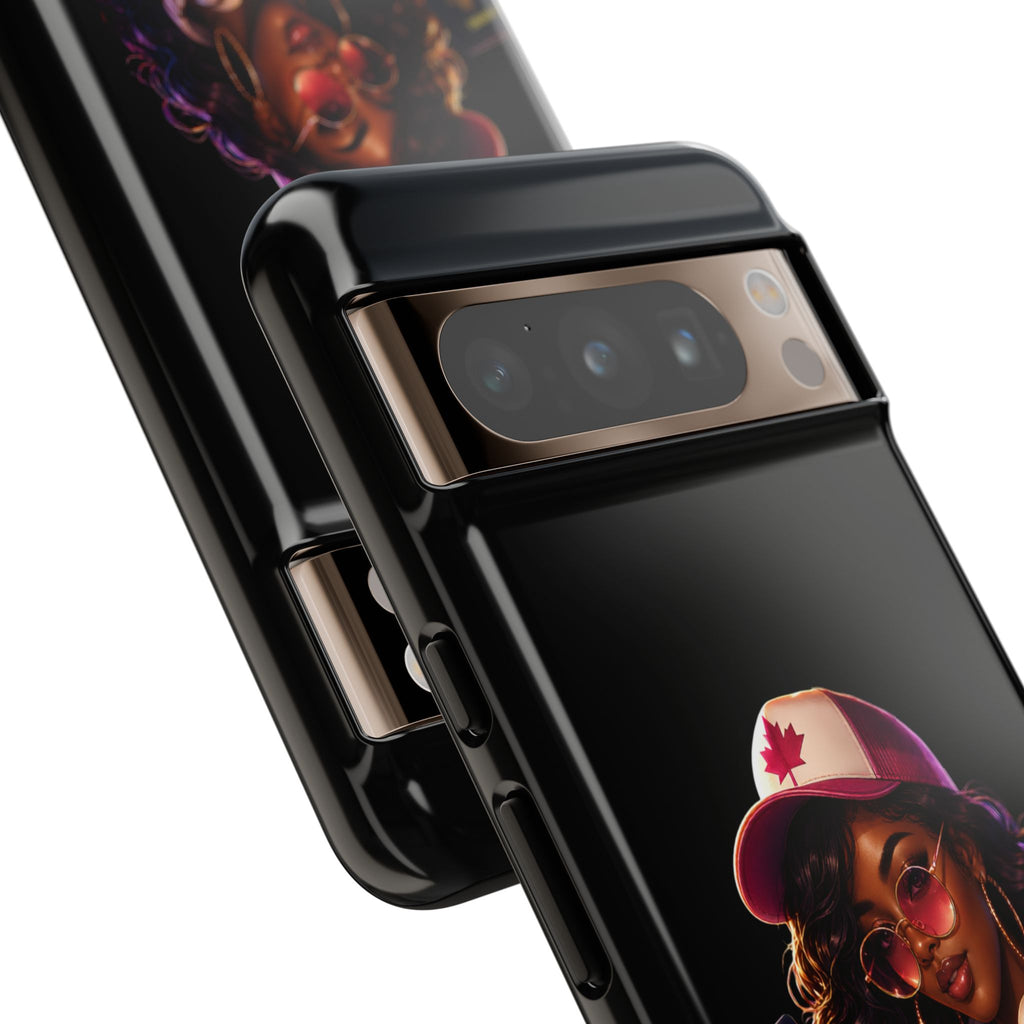 Phone Case — Stylish Urban Woman Design with Maple Cap