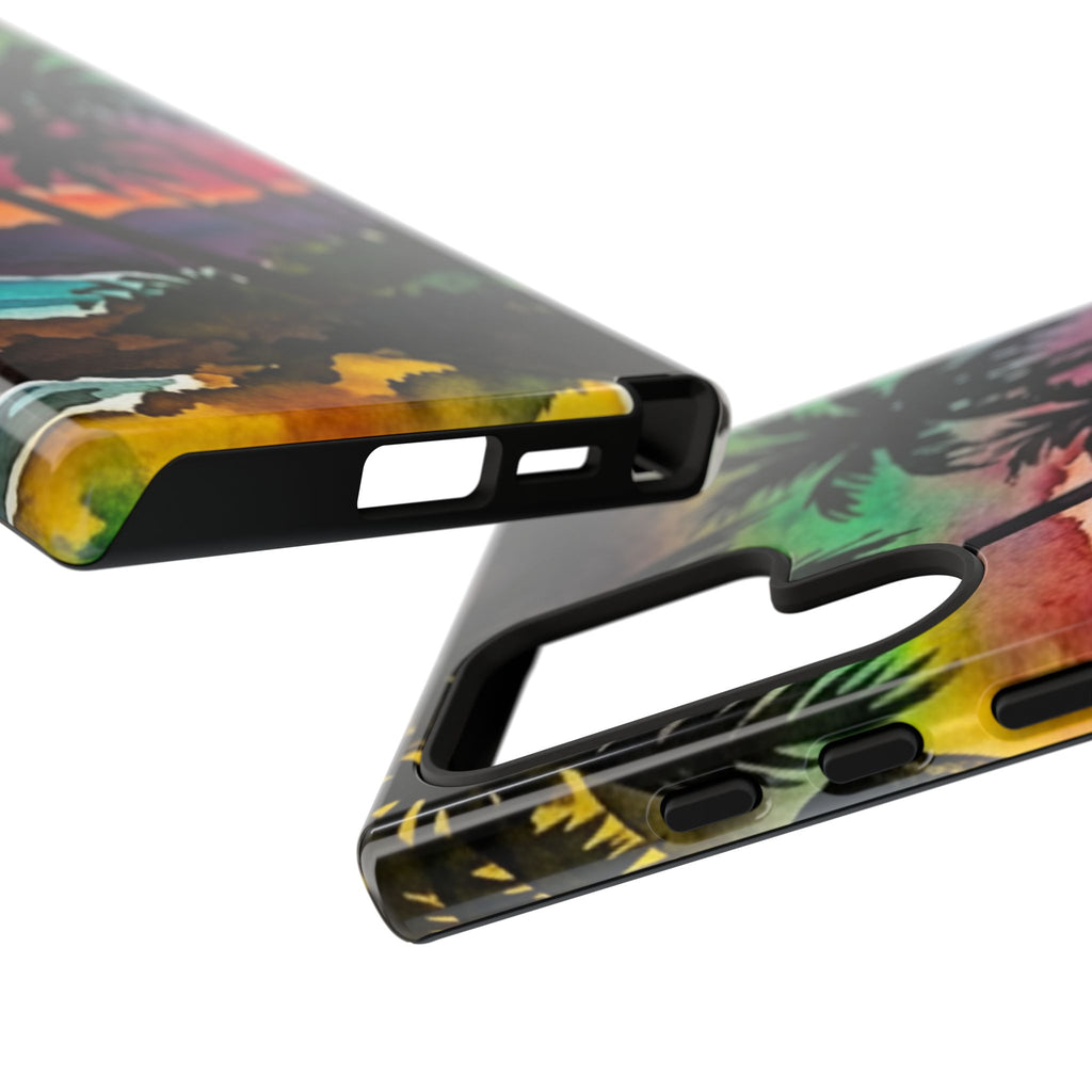 Tropical Sunset Phone Case – Palm Tree Beach Protective Cover