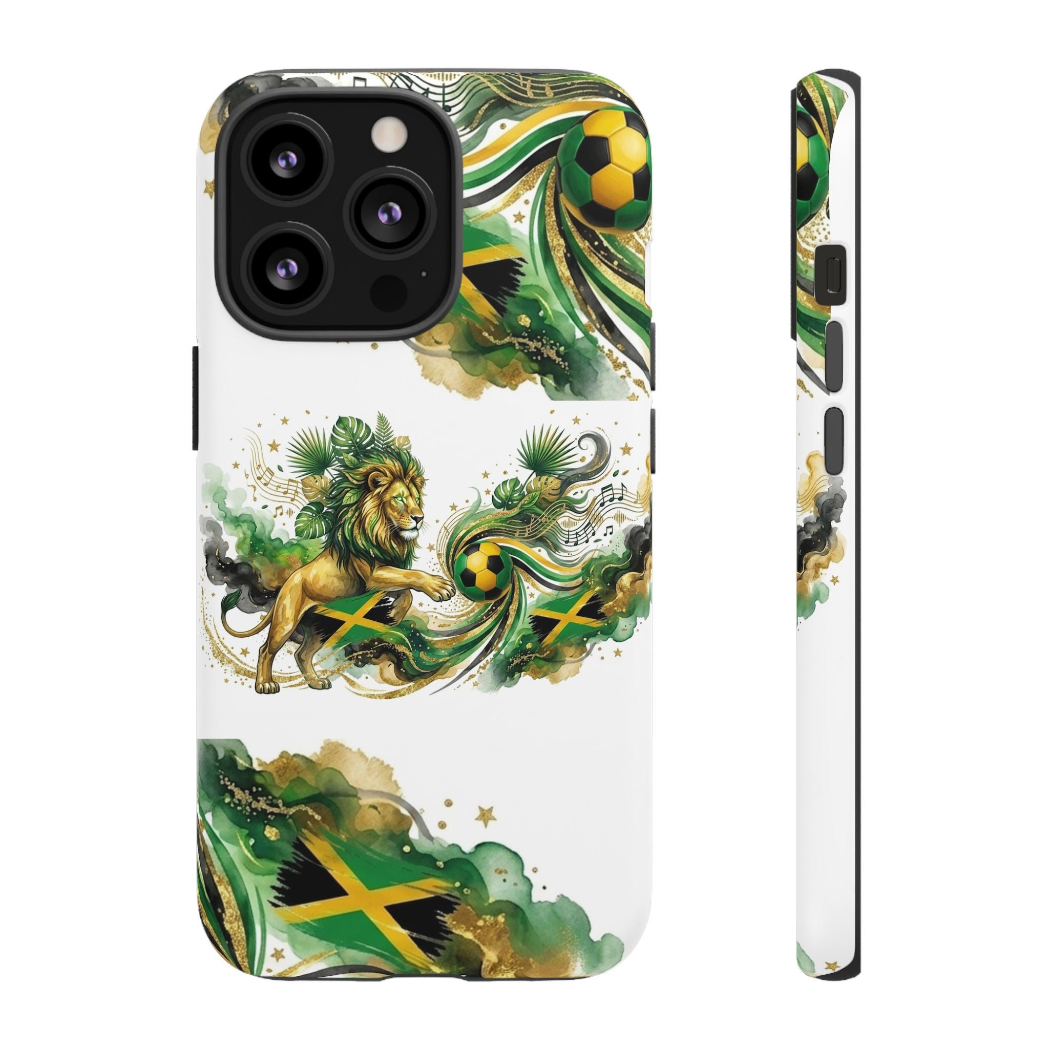 Jamaica Lion Phone Case — Jamaican Flag Rasta Protective Tough Case